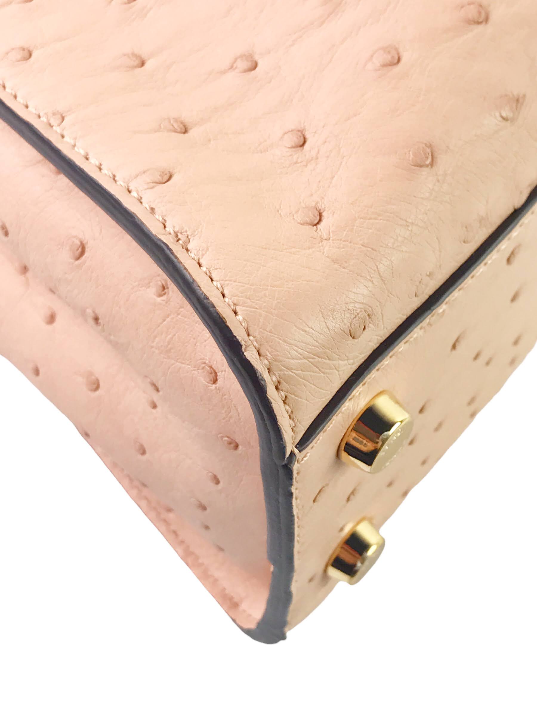 Light Pink Ostrich Small Peekaboo w/GHW