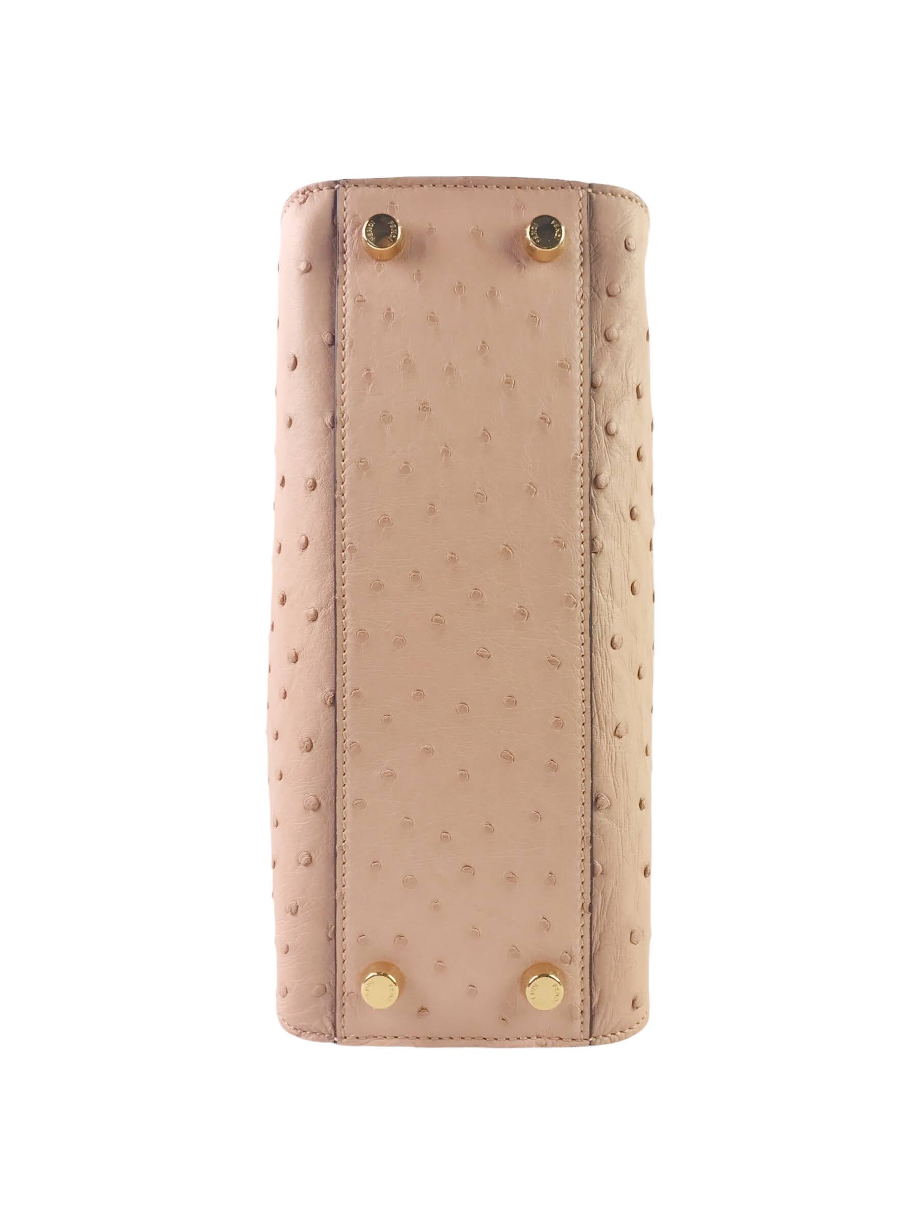 Light Pink Ostrich Small Peekaboo w/GHW