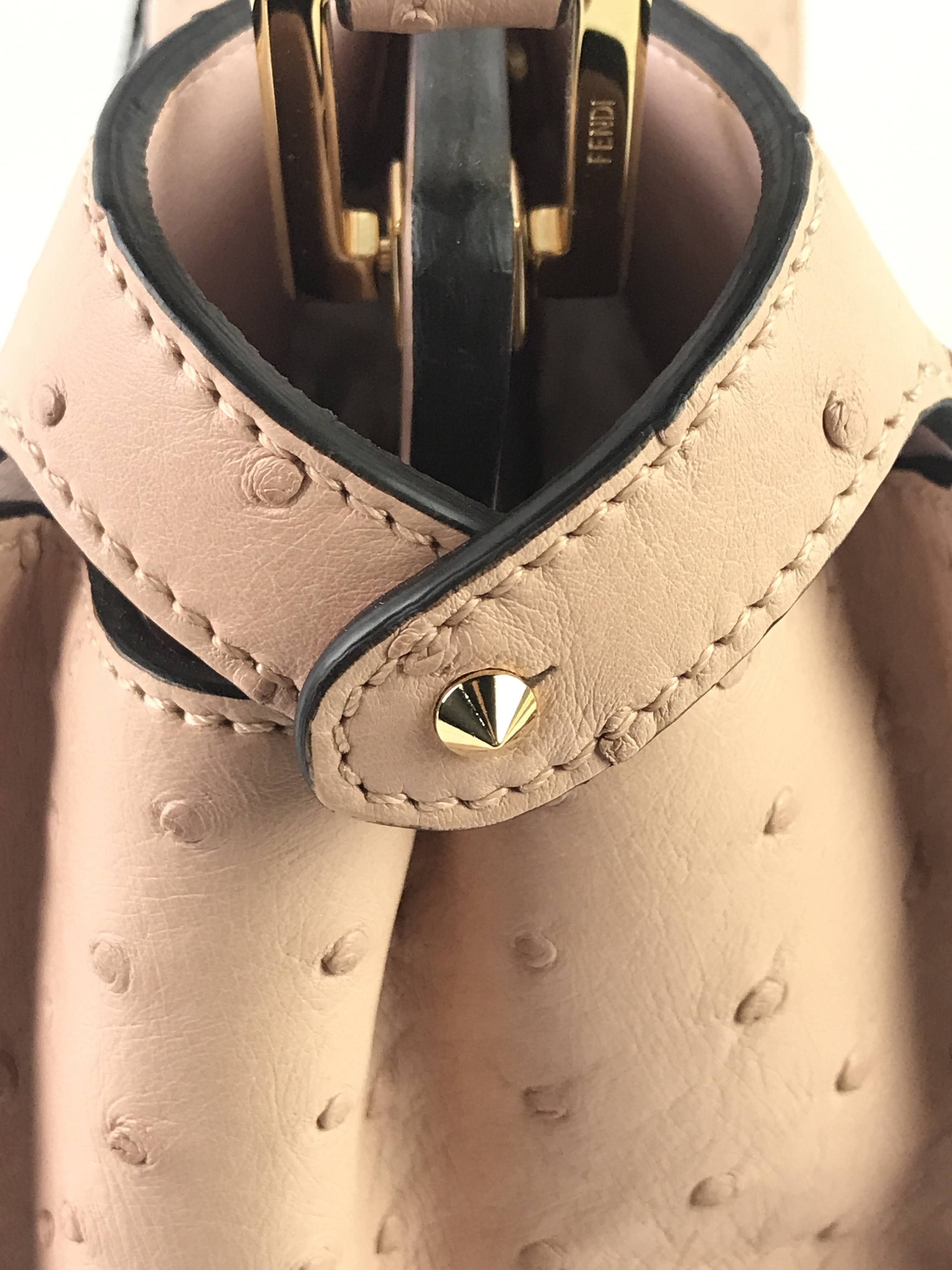 Light Pink Ostrich Small Peekaboo w/GHW