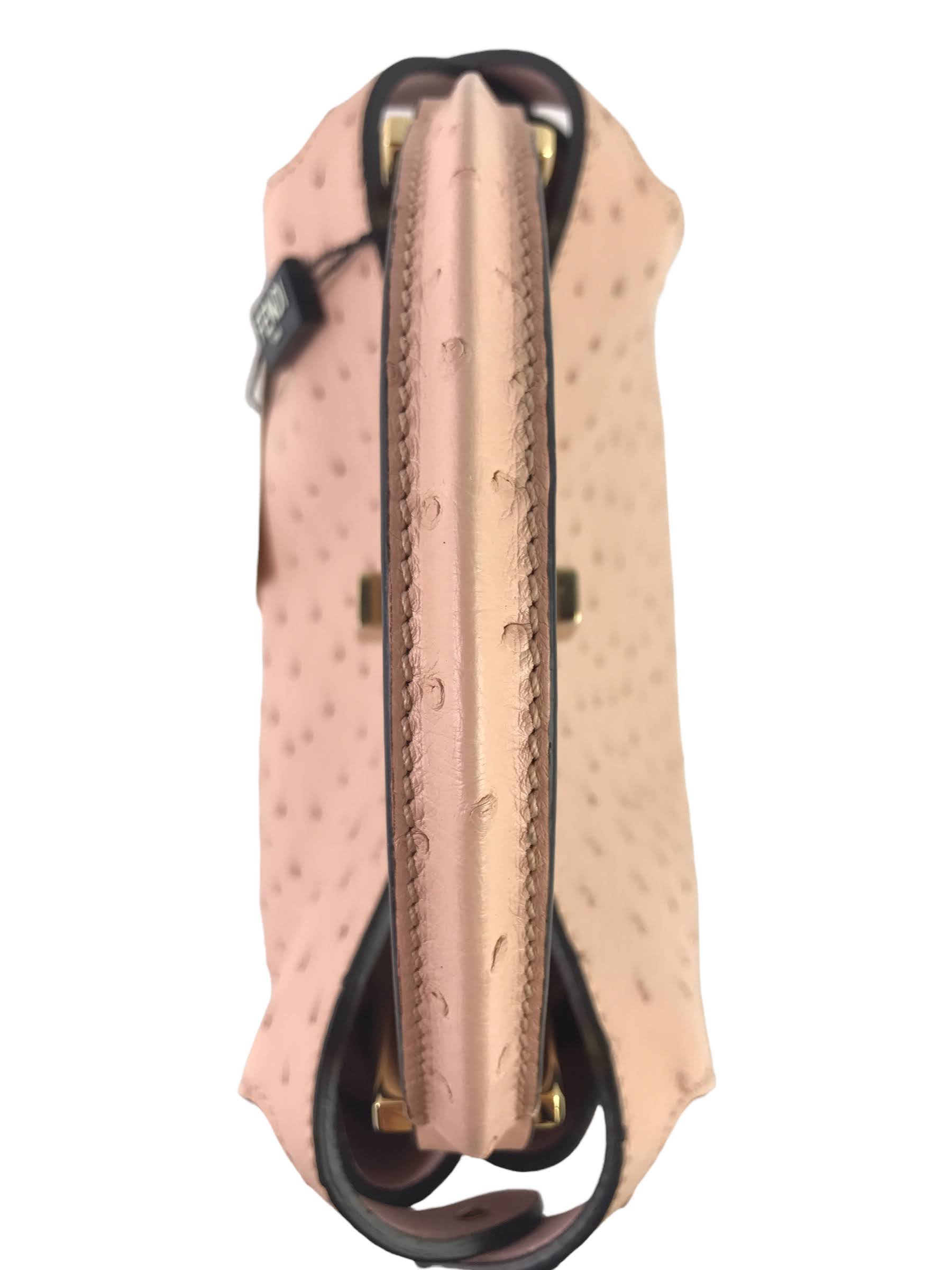 Light Pink Ostrich Small Peekaboo w/GHW