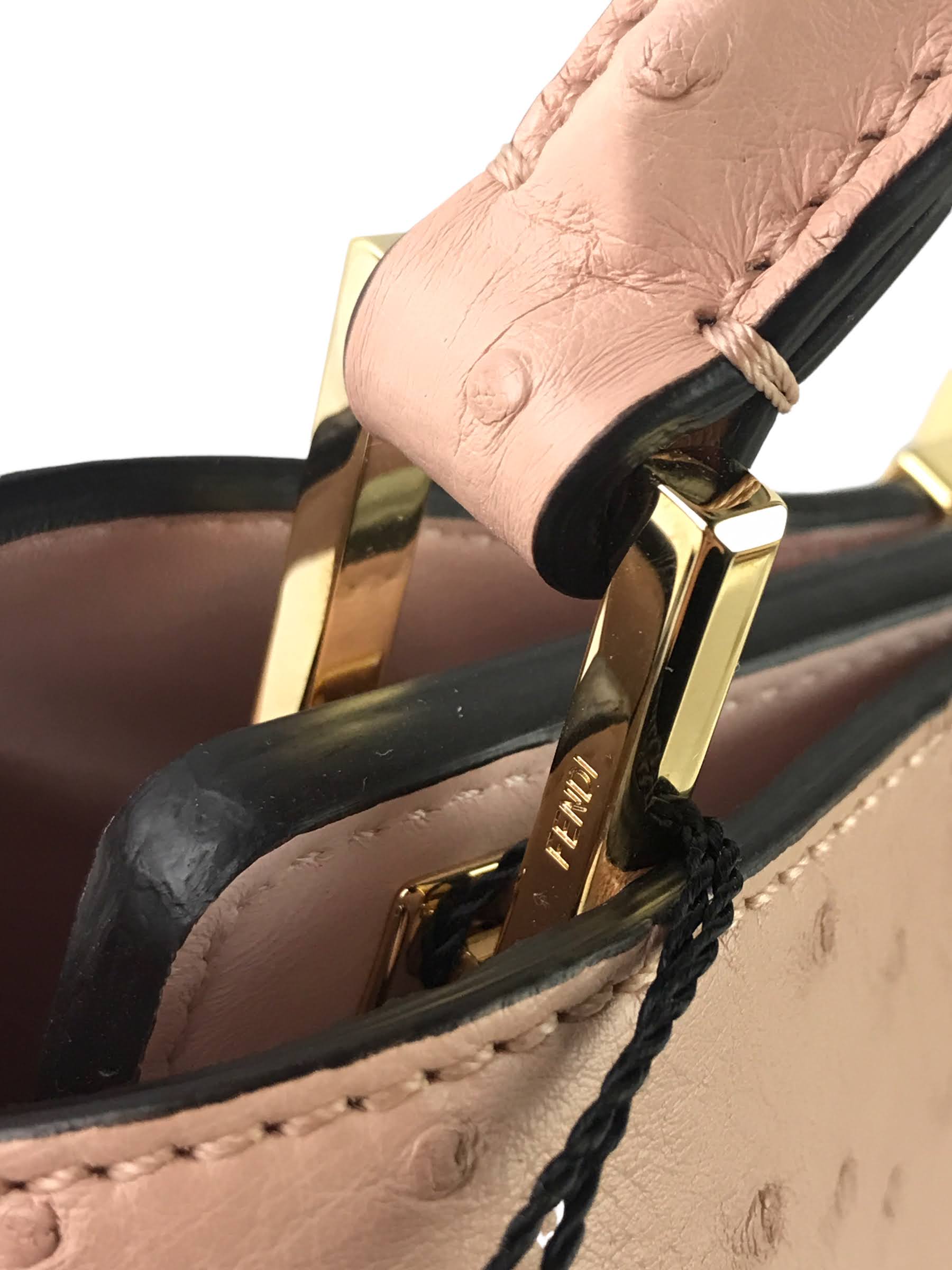 Light Pink Ostrich Small Peekaboo w/GHW