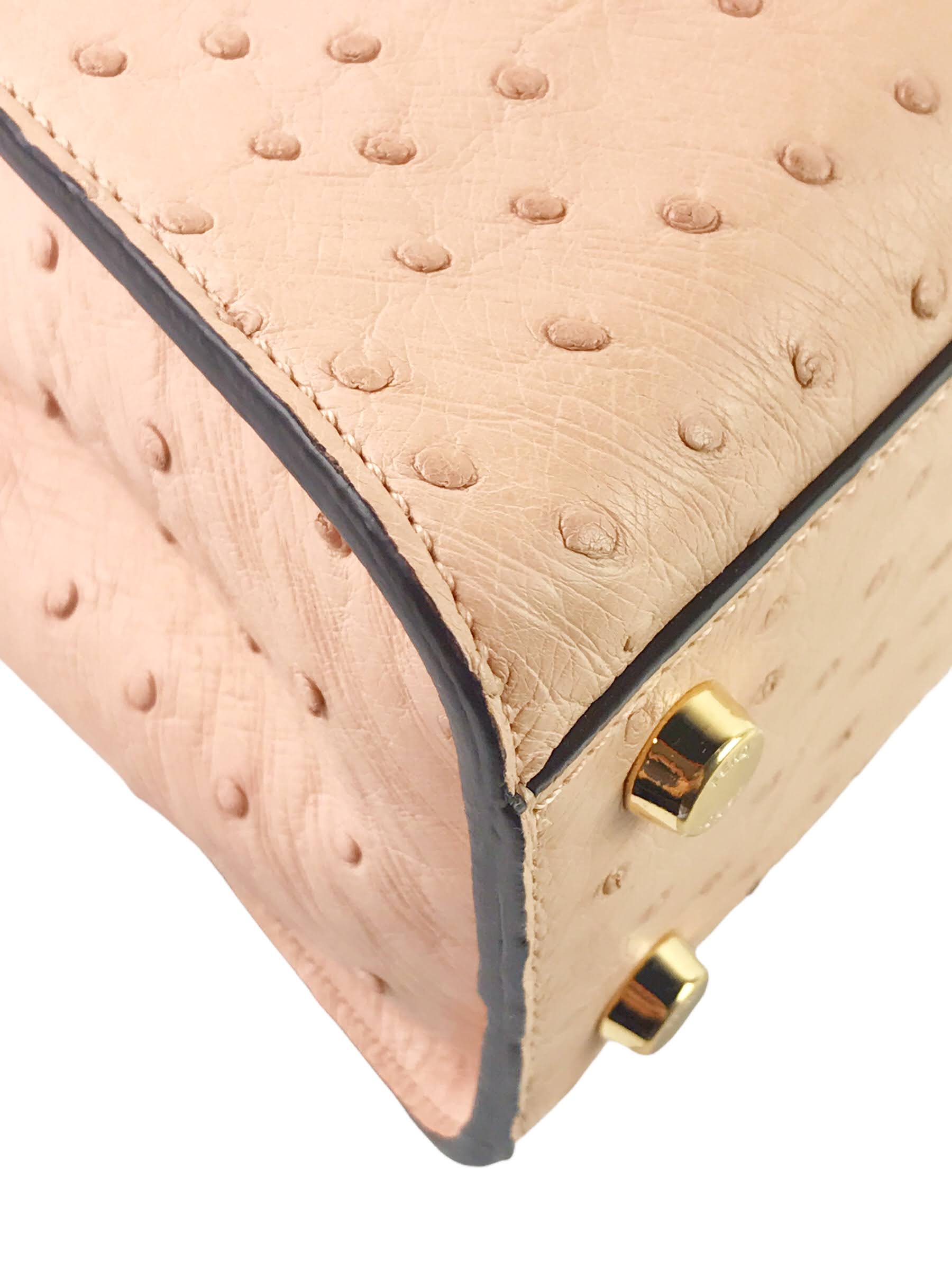 Light Pink Ostrich Small Peekaboo w/GHW