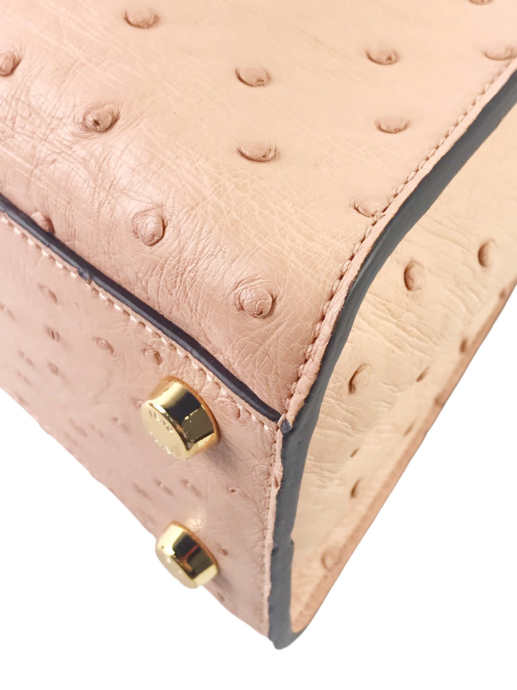 Light Pink Ostrich Small Peekaboo w/GHW