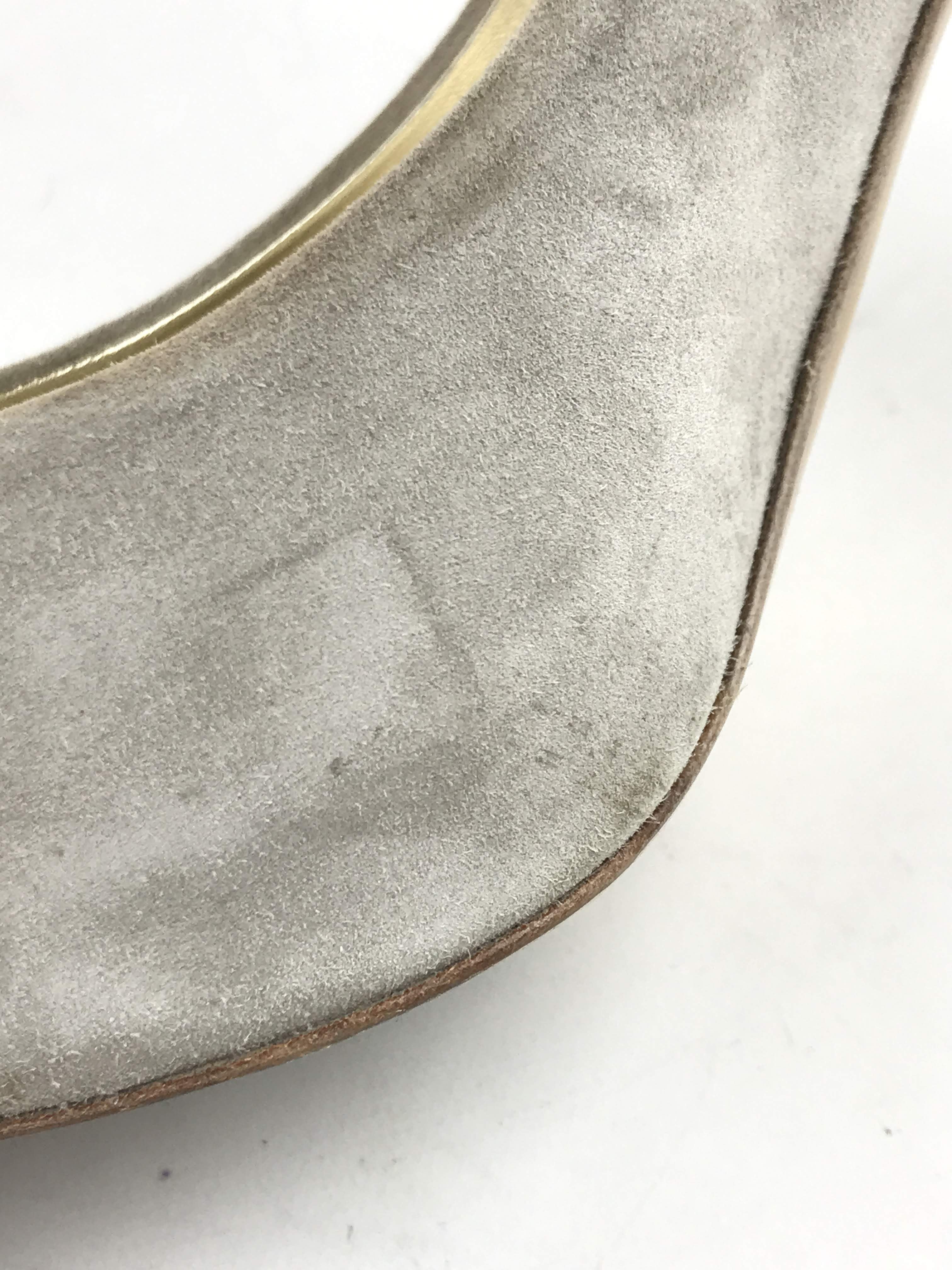 Light Grey Suede Pumps