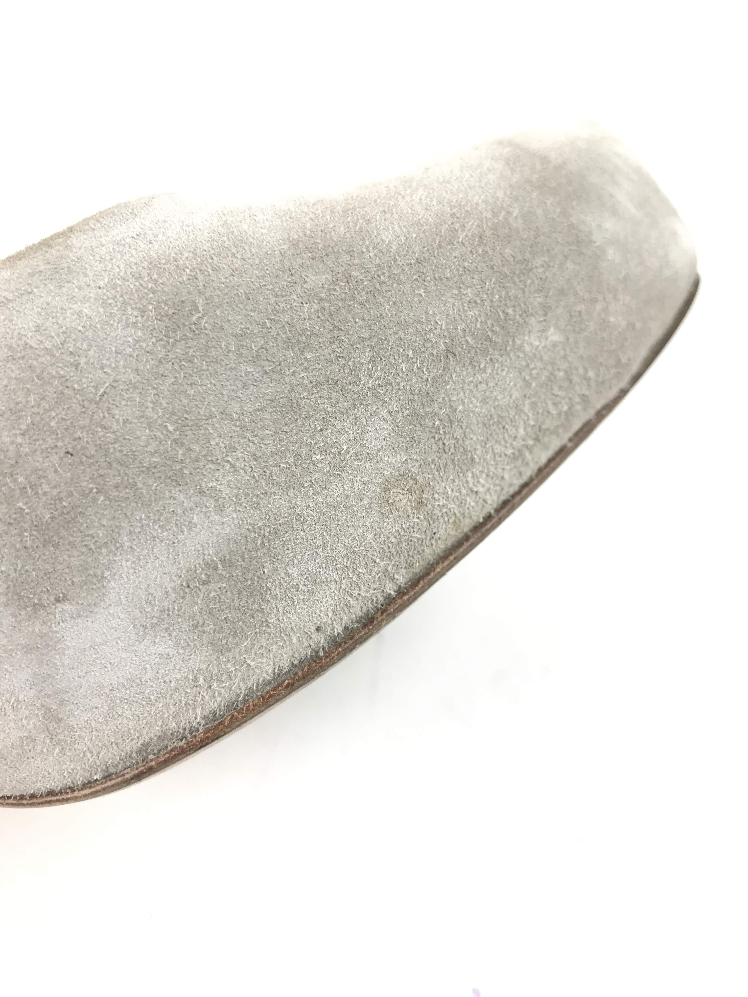 Light Grey Suede Pumps