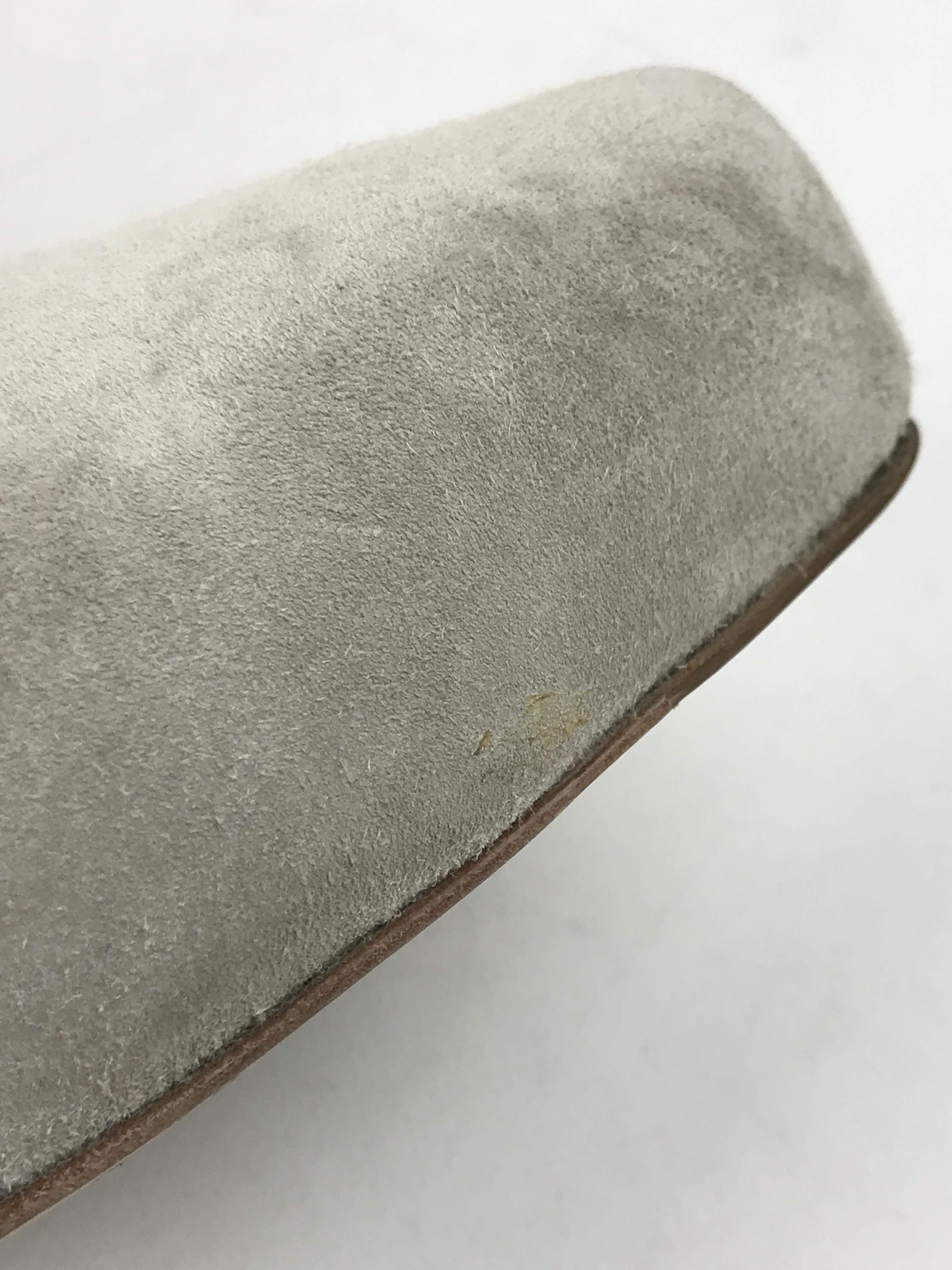 Light Grey Suede Pumps