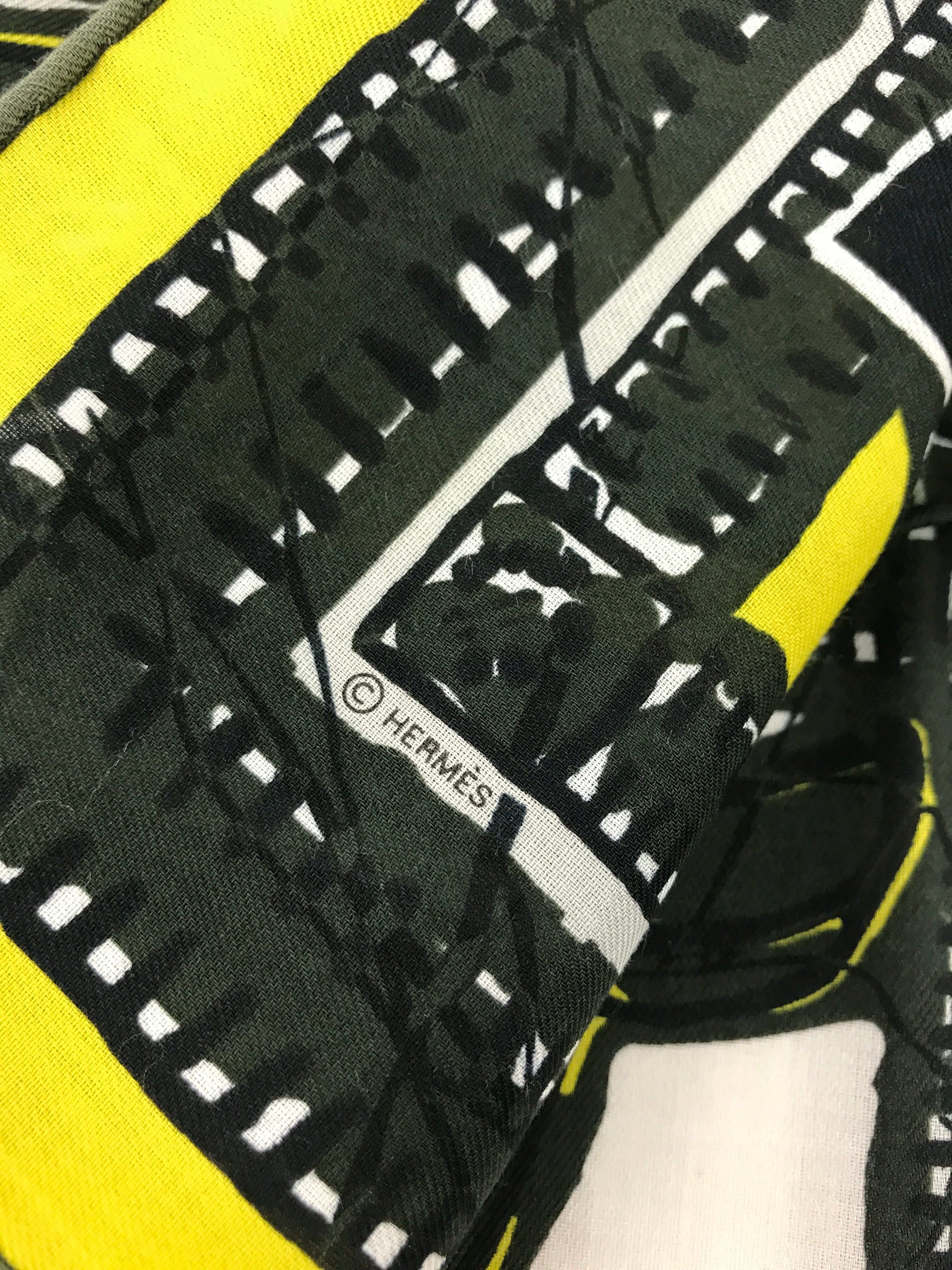 Green/Yellow/Fuschia Le Boubou H Cotton Scarf