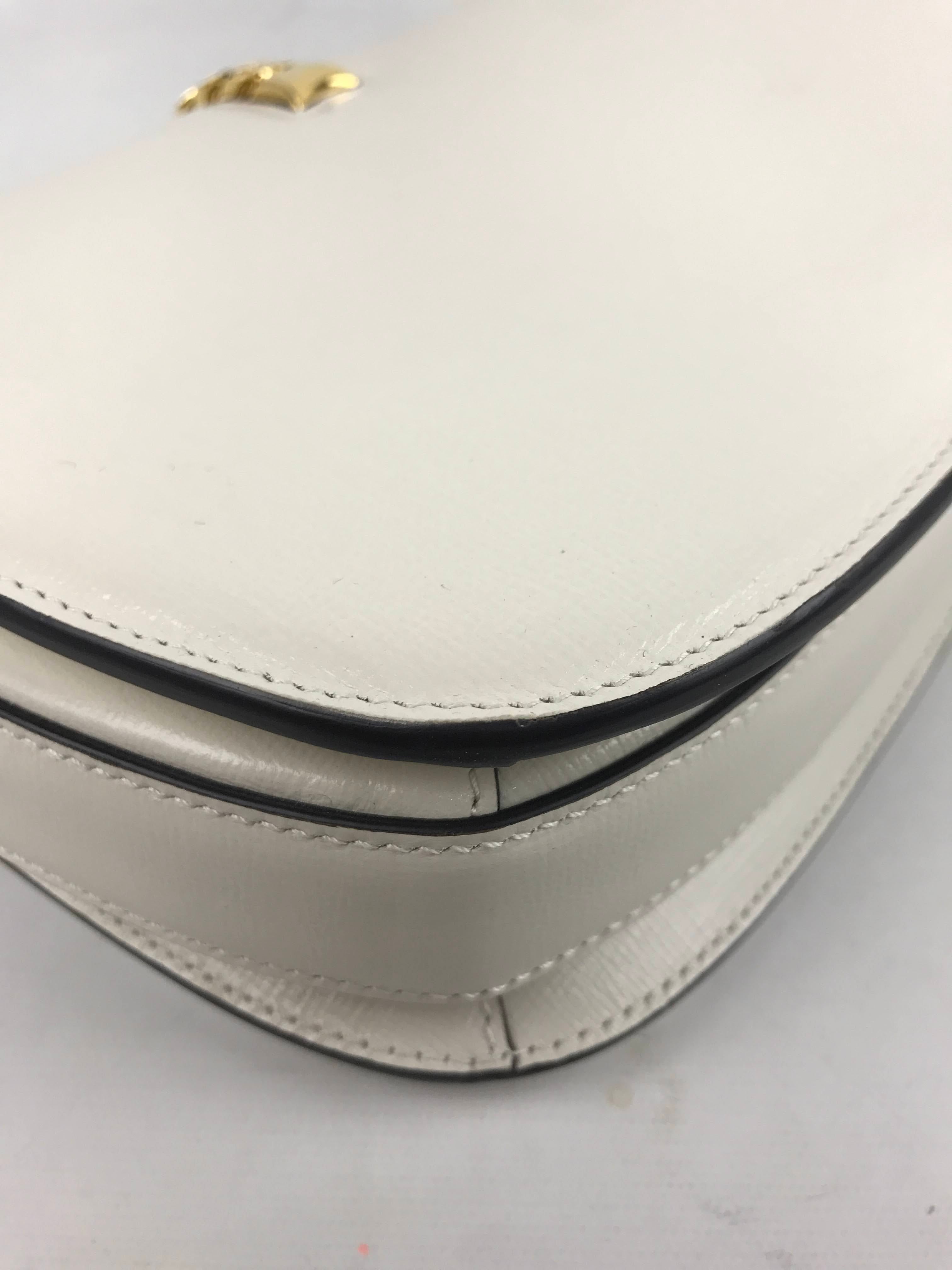 White/Cream Sylvie 1969 Shoulder Bag w/GHW