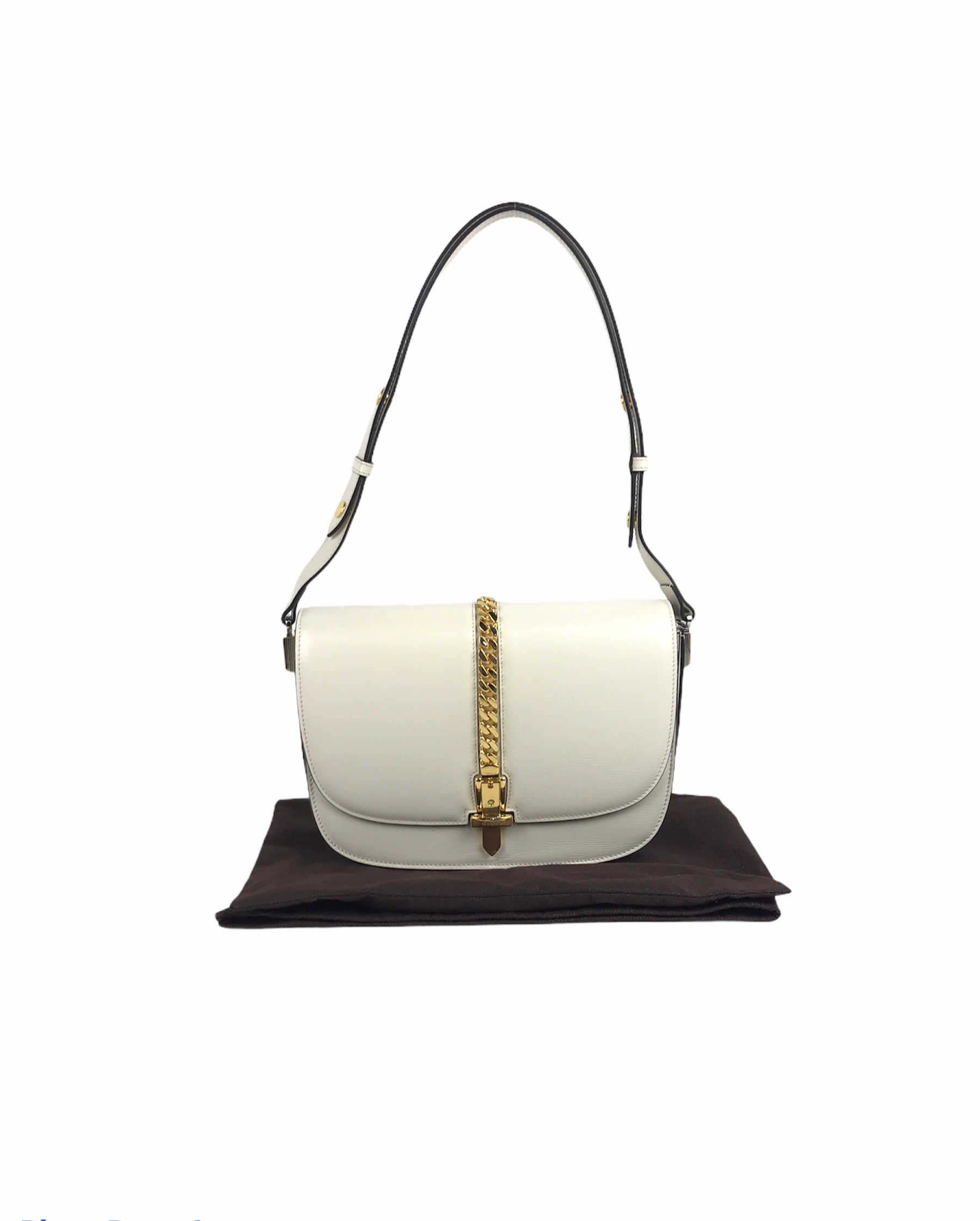 White/Cream Sylvie 1969 Shoulder Bag w/GHW