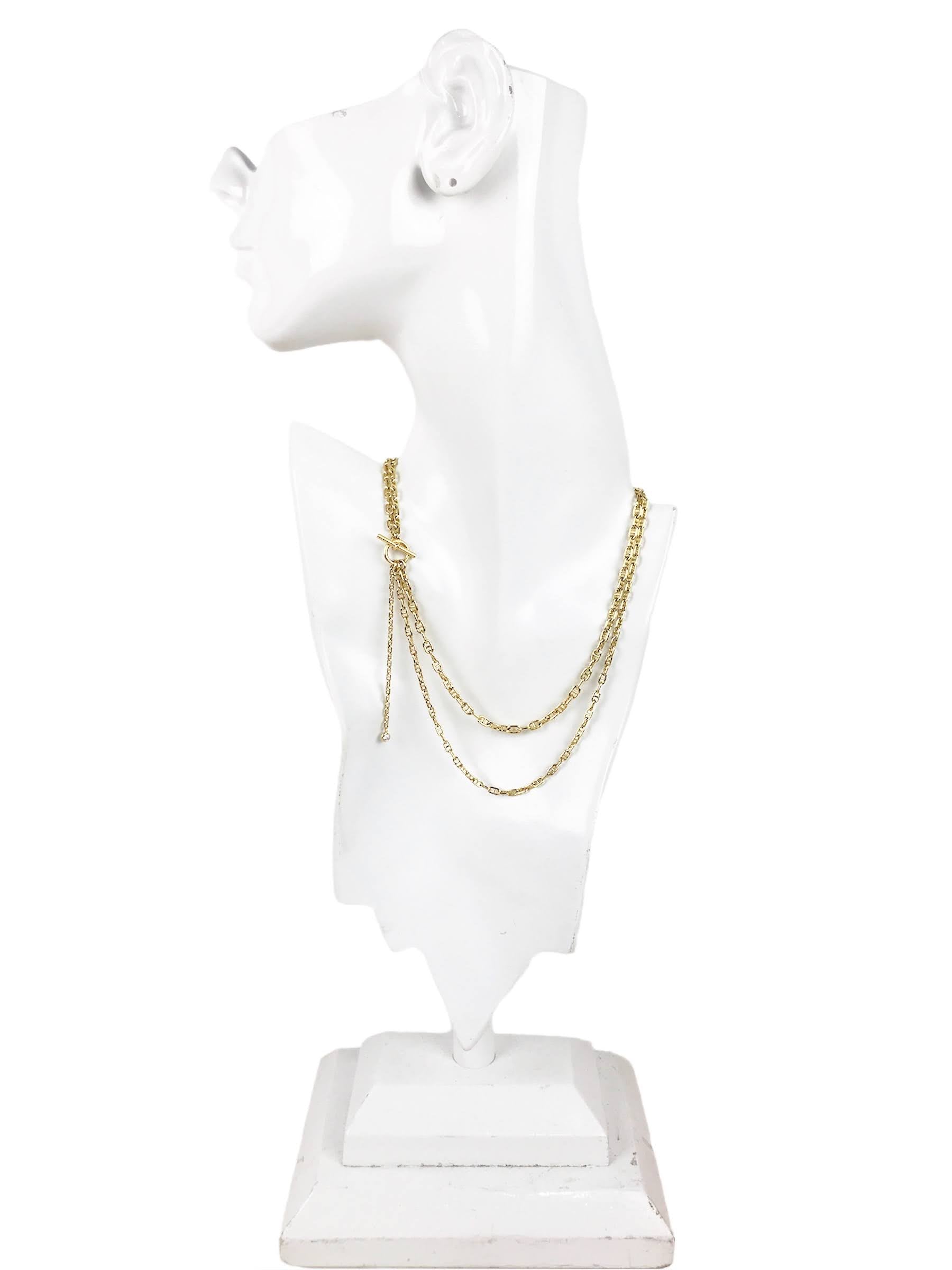 Chaine D’Ancre Enchainee 18K Gold & Diamond Necklace