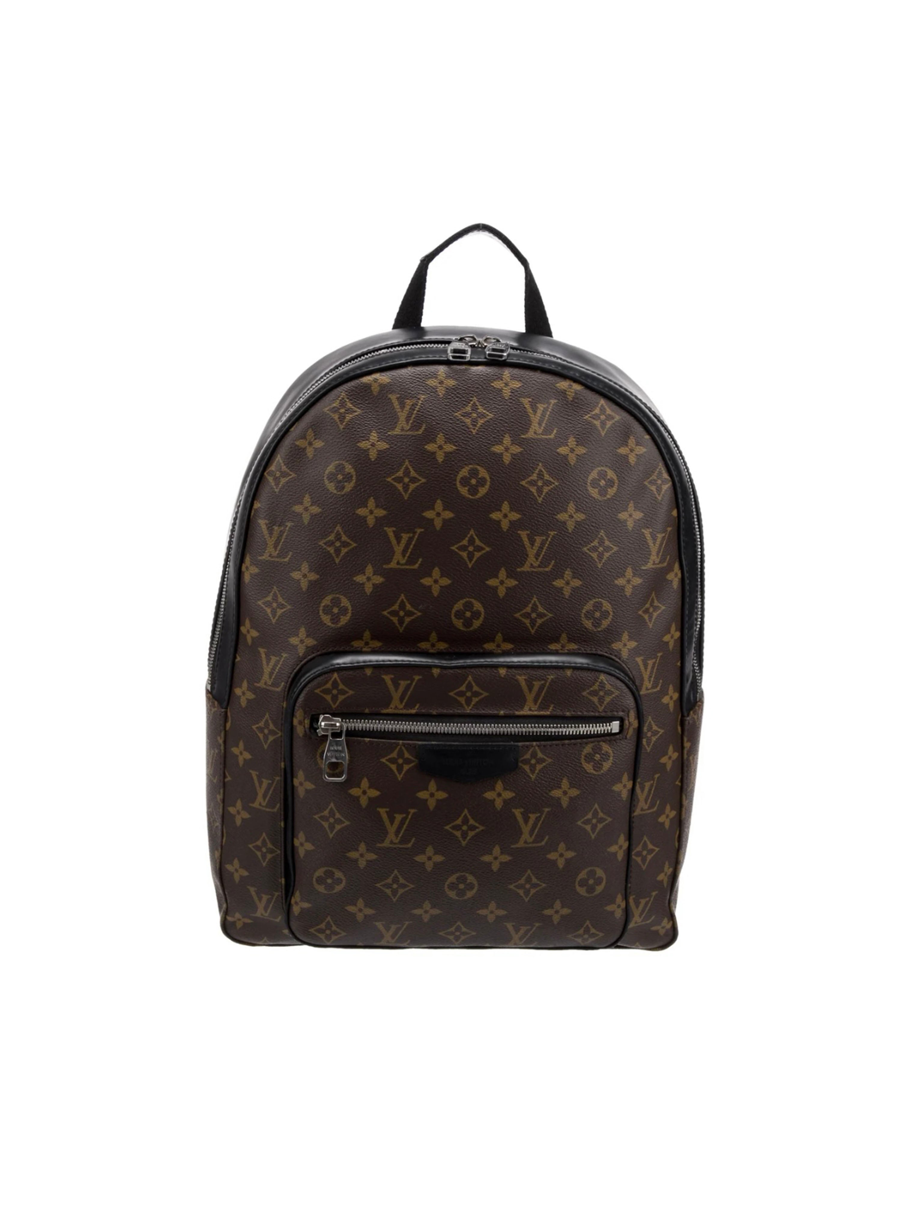 Monogram Coated Canvas/ Accent Black Leather Josh Backpack w/SHW-PENDING