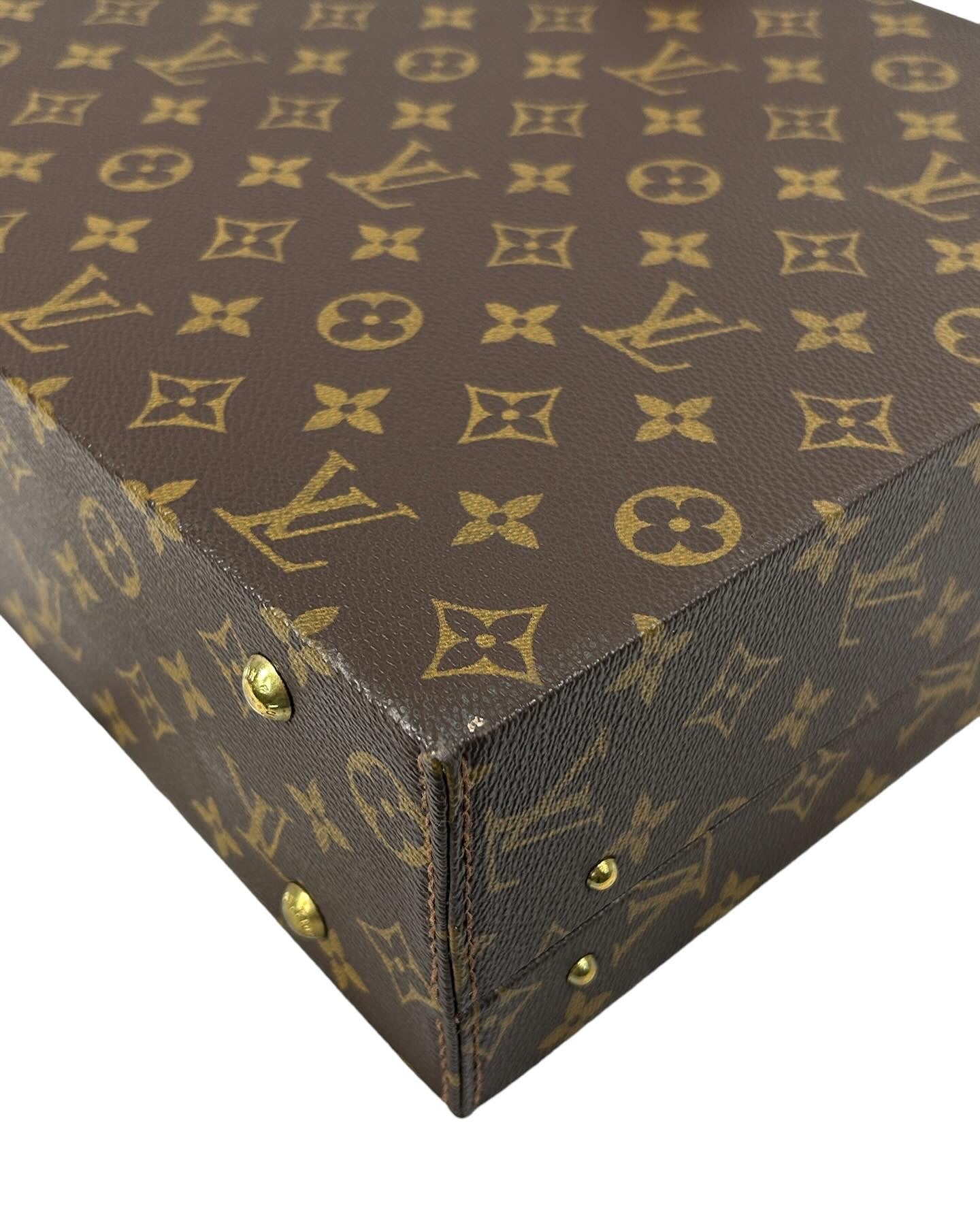 Limited Edition Rare Monogram Coated Canvas Boite Bijoux Jewelry Travel Case Bag w/GHW