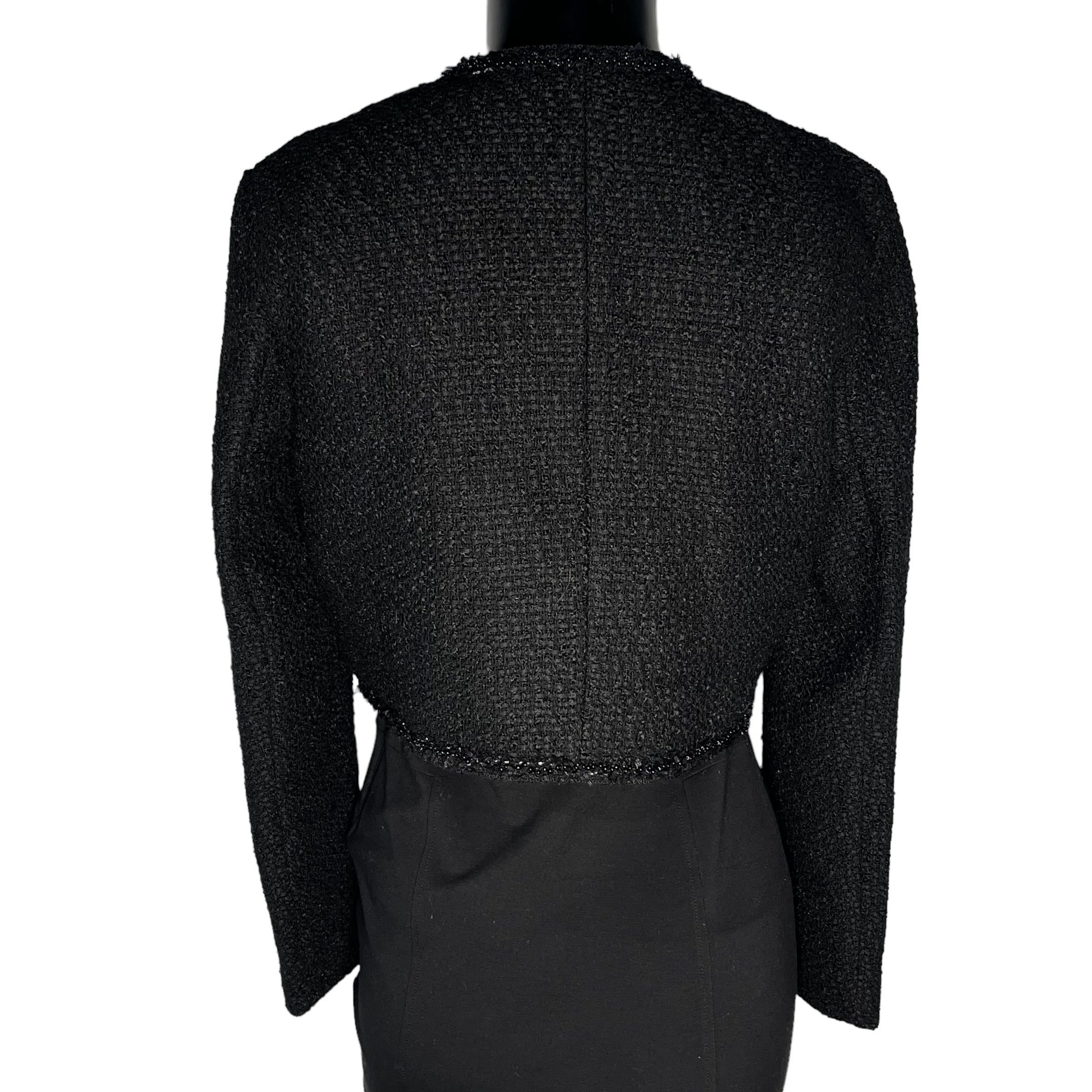 URBAN REVIVO Black Tweed Blazer