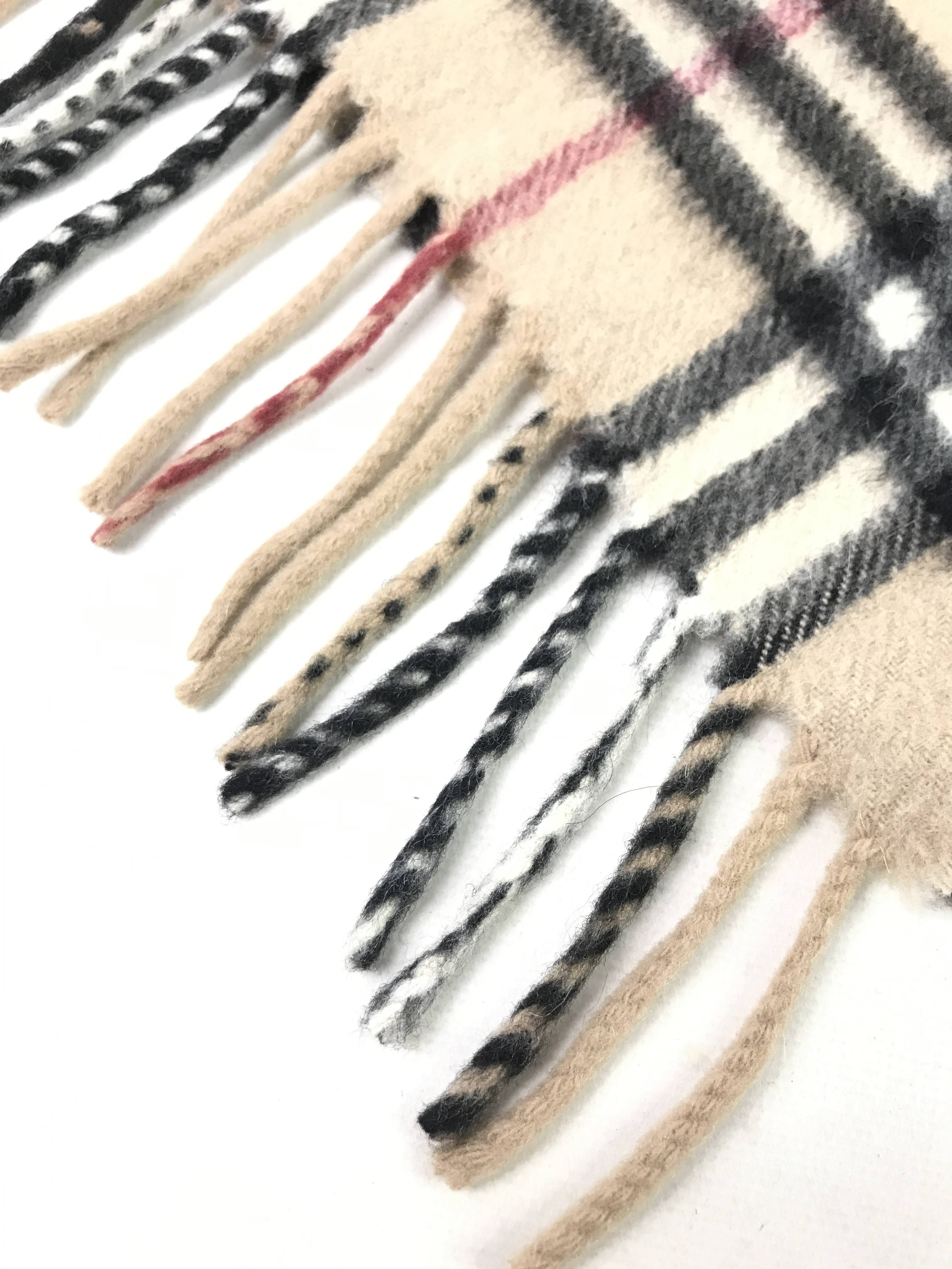 London Beige Classic Check Cashmere Scarf