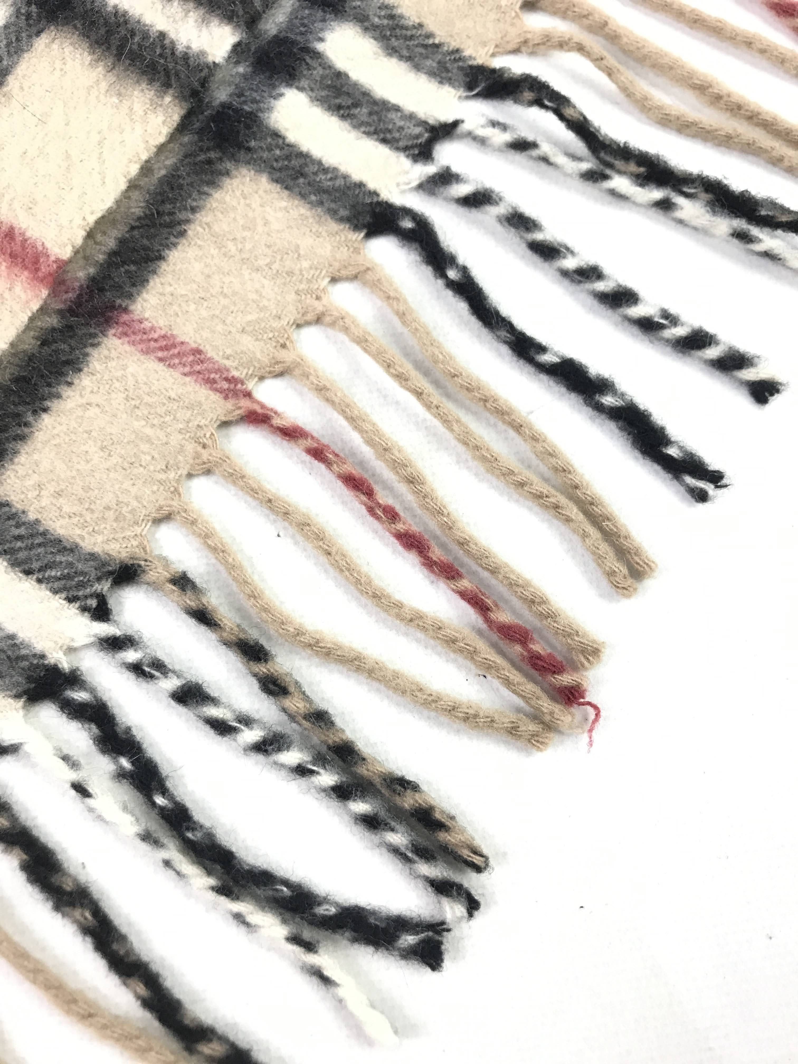 London Beige Classic Check Cashmere Scarf