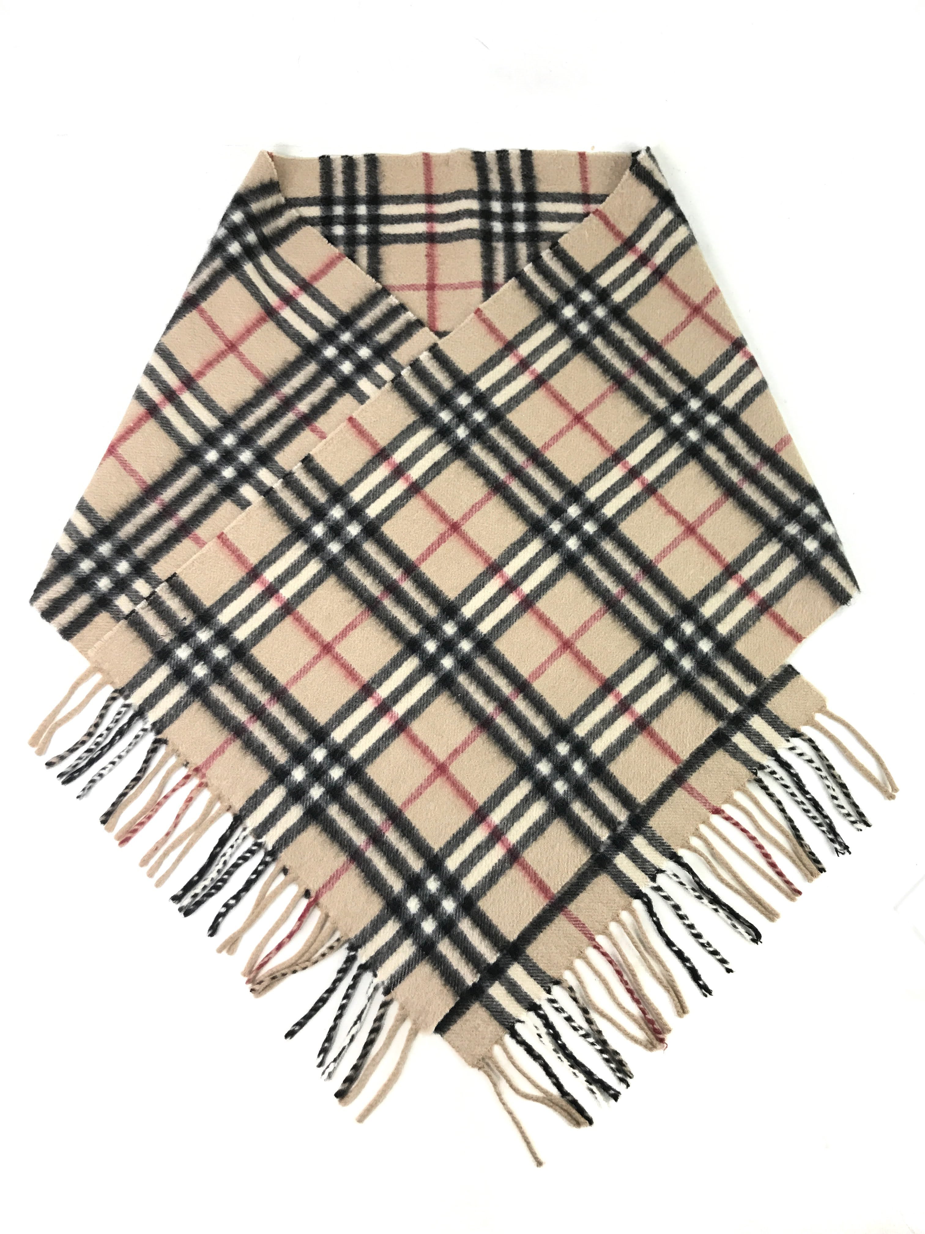 London Beige Classic Check Cashmere Scarf