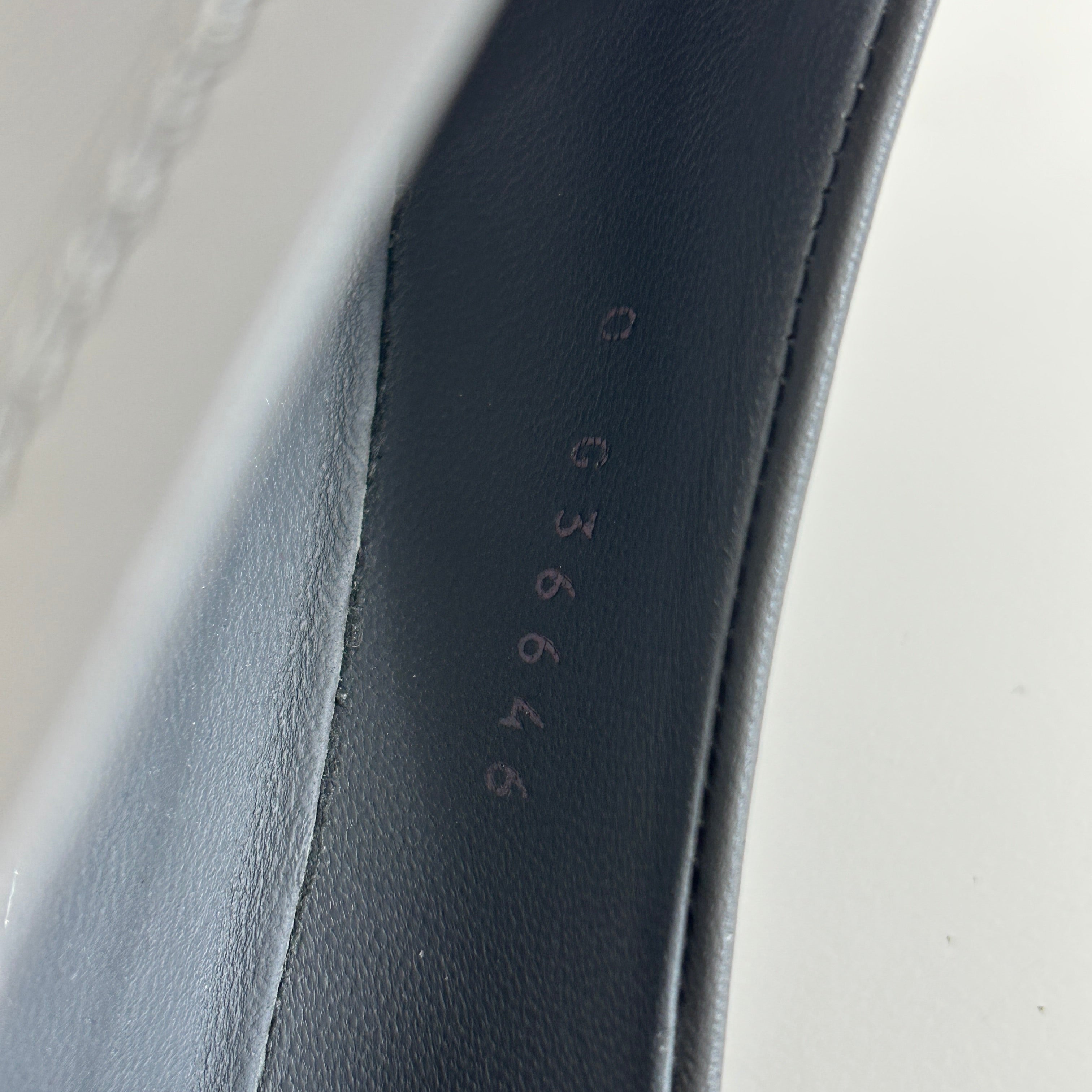 Dark Grey Leather Quilted Flap Turnlock CC Logo Loafer w/RHW