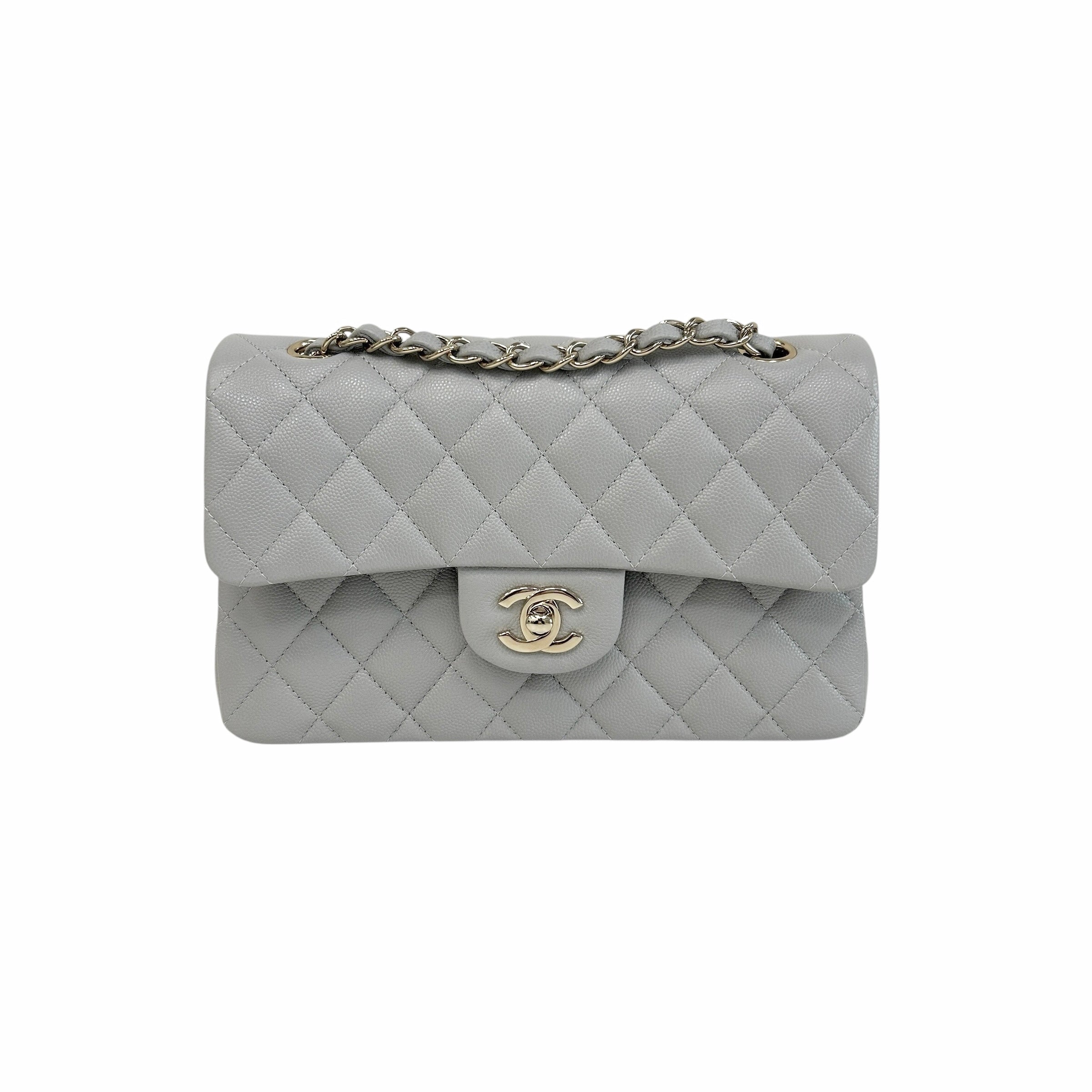 Light Grey Small Double Flap w/LGHW