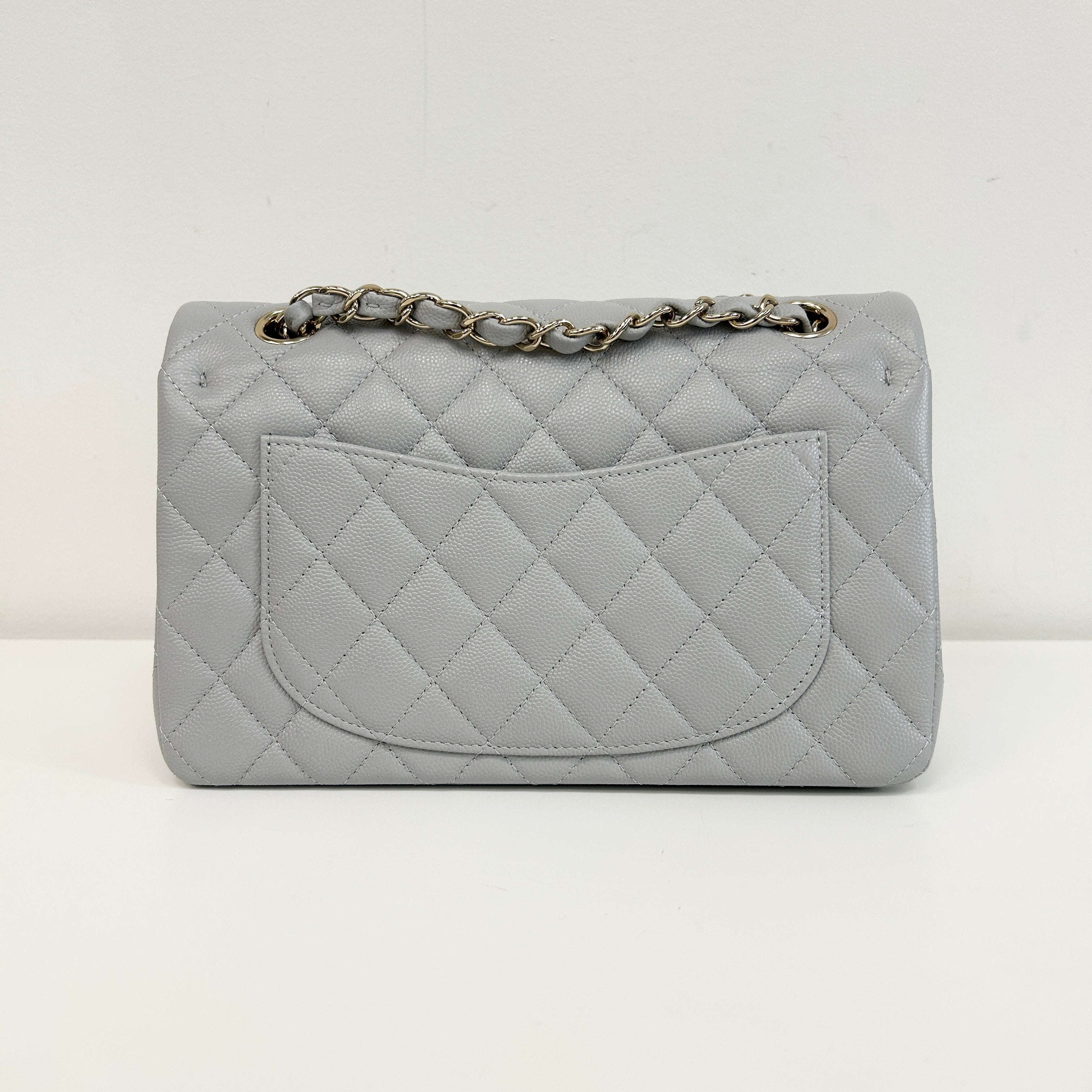 Light Grey Small Double Flap w/LGHW