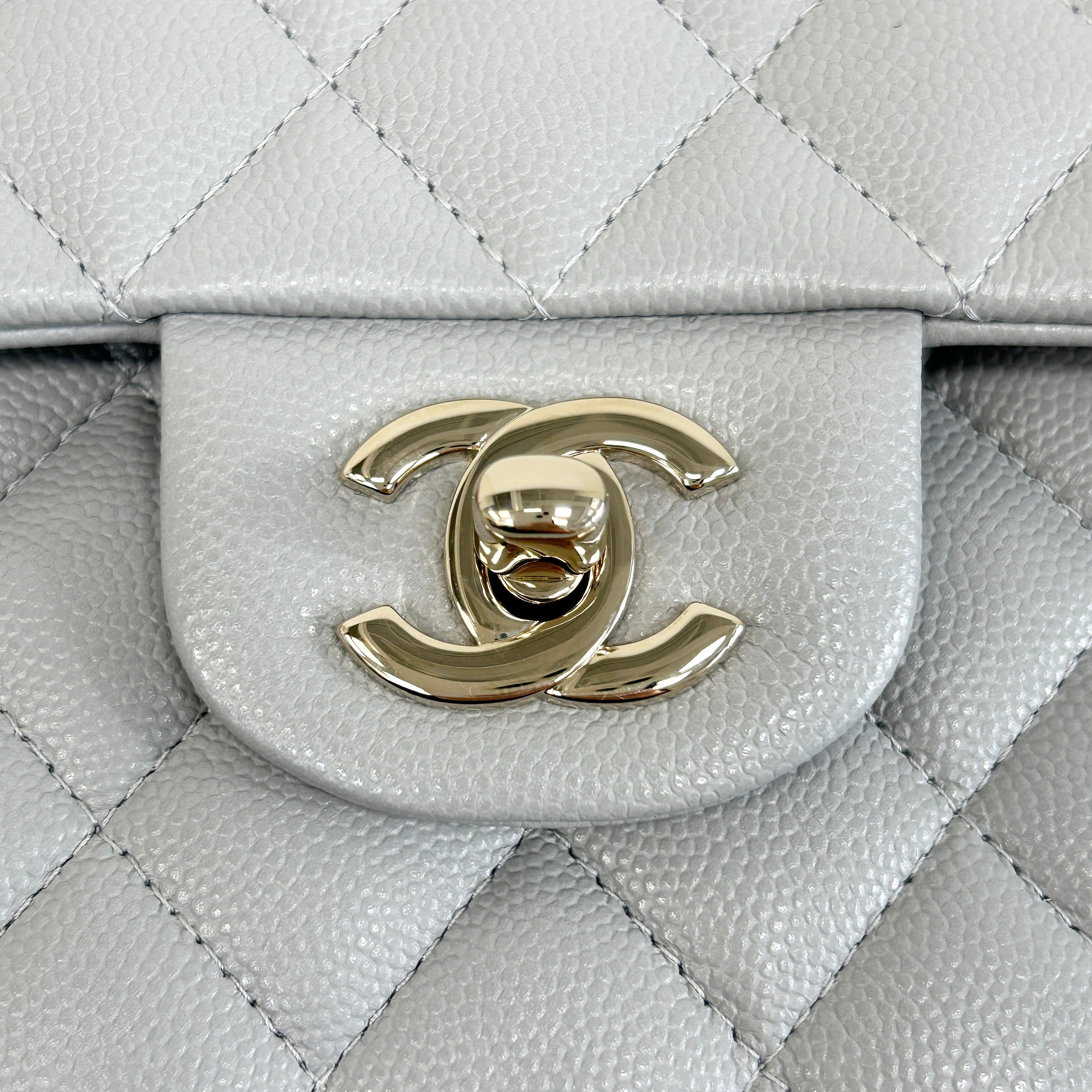 Light Grey Small Double Flap w/LGHW