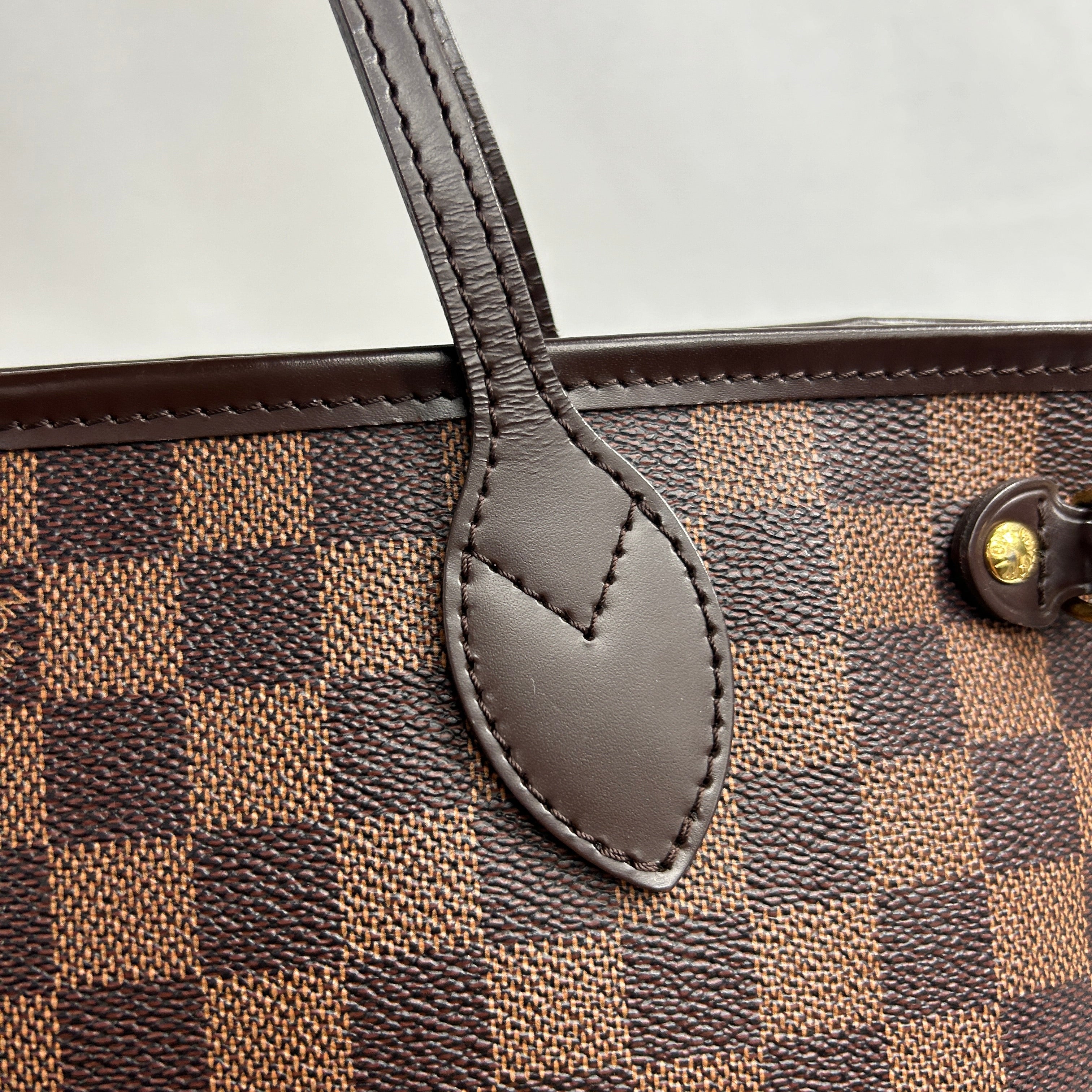 Damier Ebene Coated Canvas Neverfull PM W/GHW