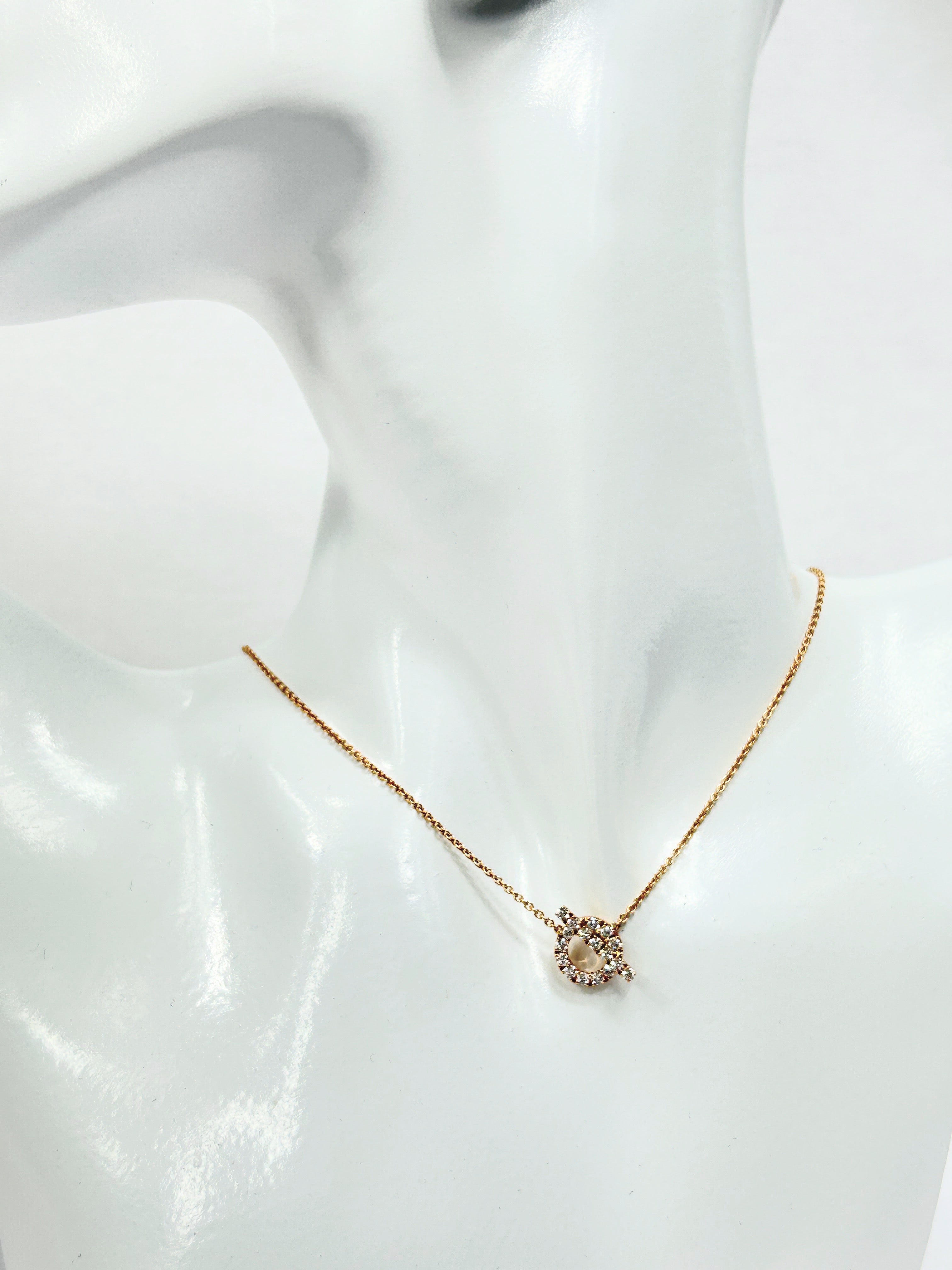Finesse Diamond & Rose Gold Pendant Necklace