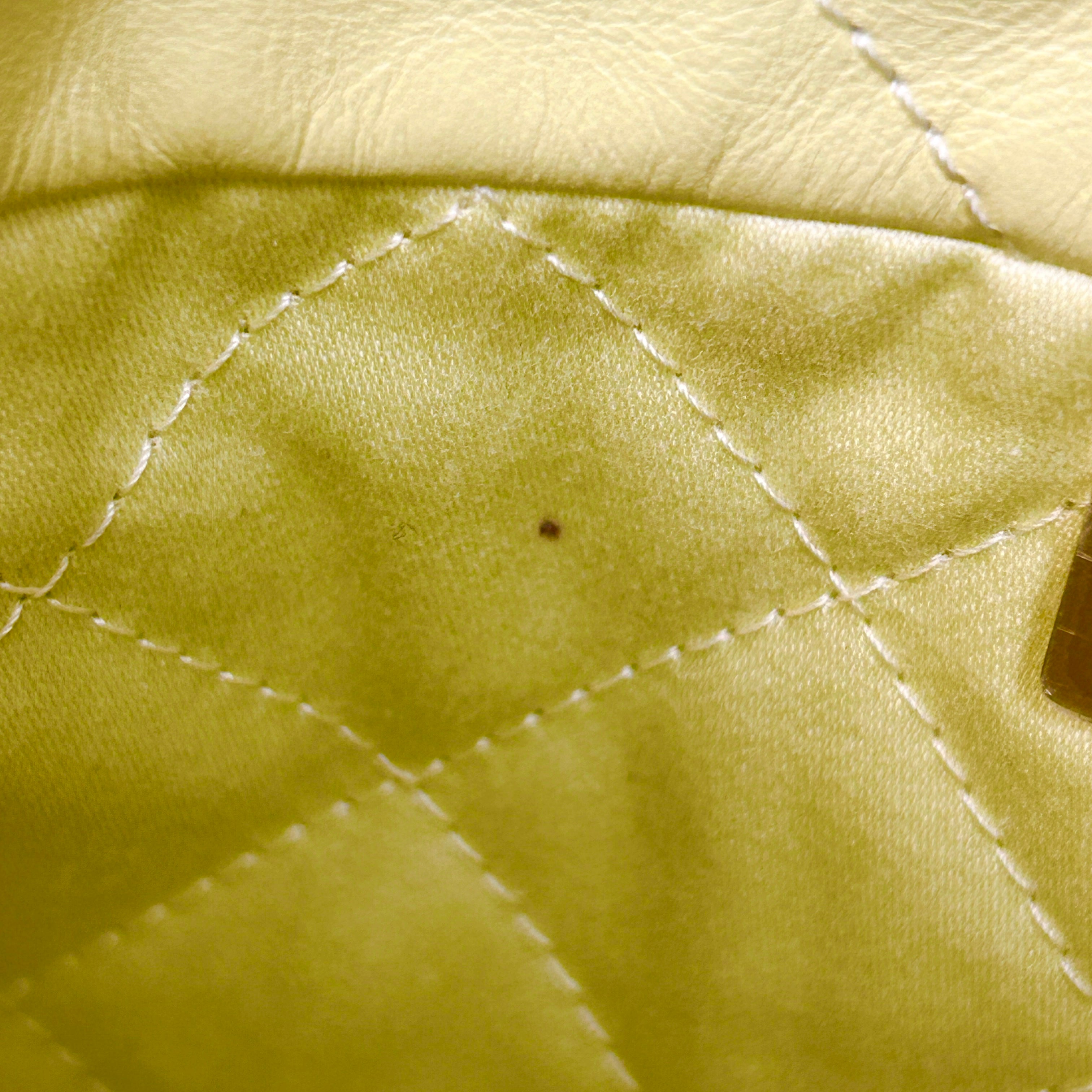 22 Yellow Chain Hobo Quilted Calfskin Mini Crossbody Bag w/GHW - Haute Classics