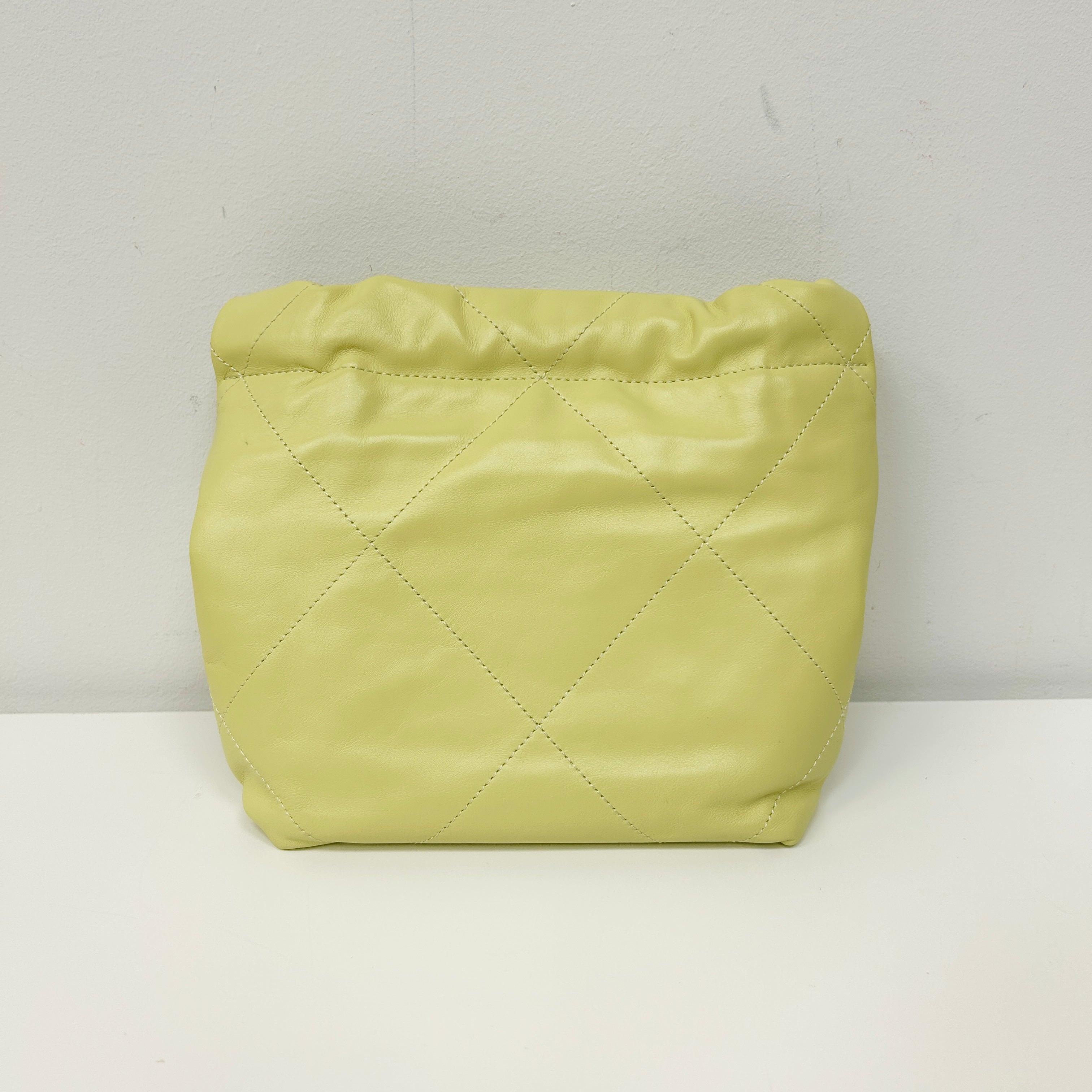22 Yellow Chain Hobo Quilted Calfskin Mini Crossbody Bag w/GHW - Haute Classics