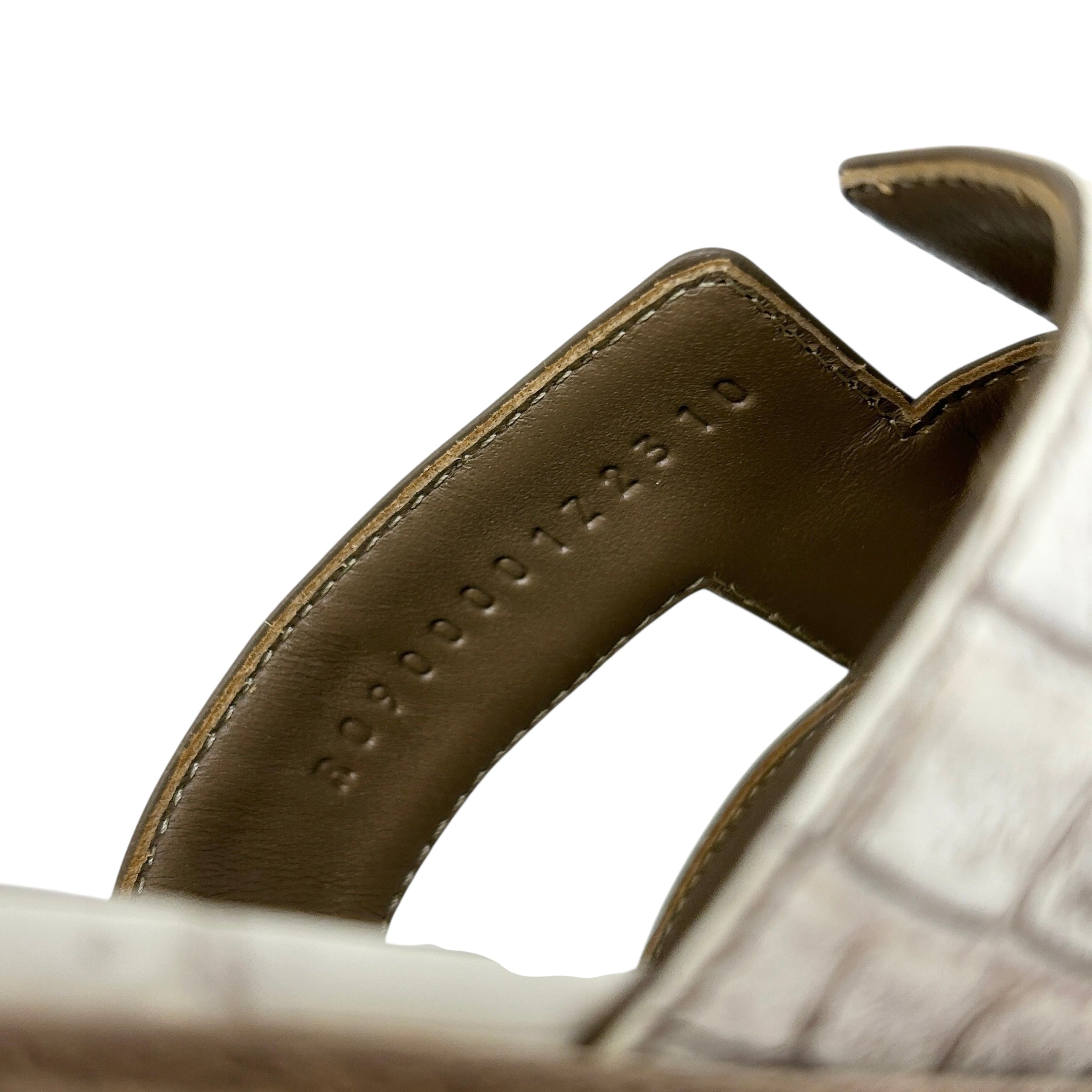 Matte Niloticus Crocodile Himalaya Oran Sandals - Haute Classics