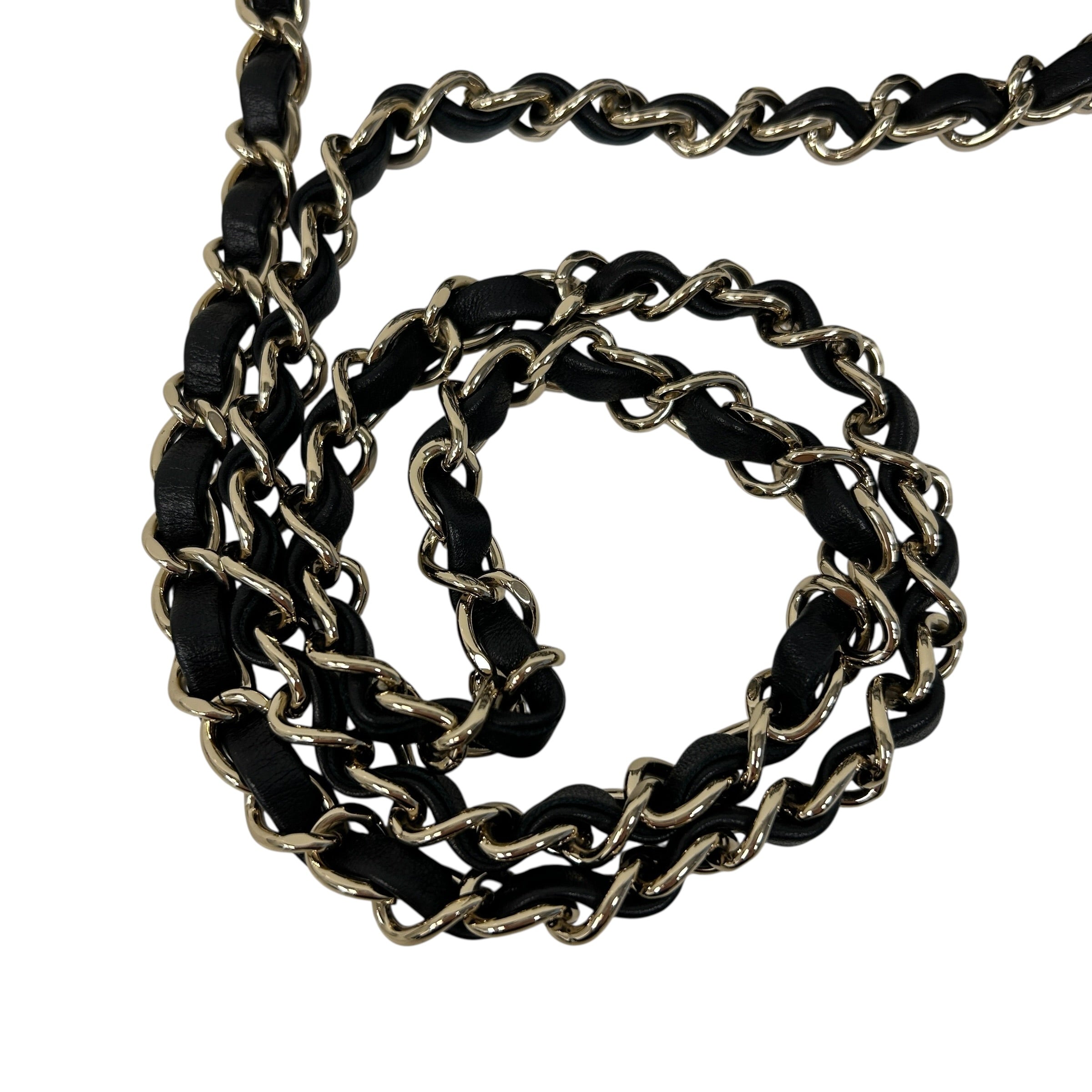 Black/Ecru/White Tweed Quilted Mini Rectangular Flap Bag w/LGHW