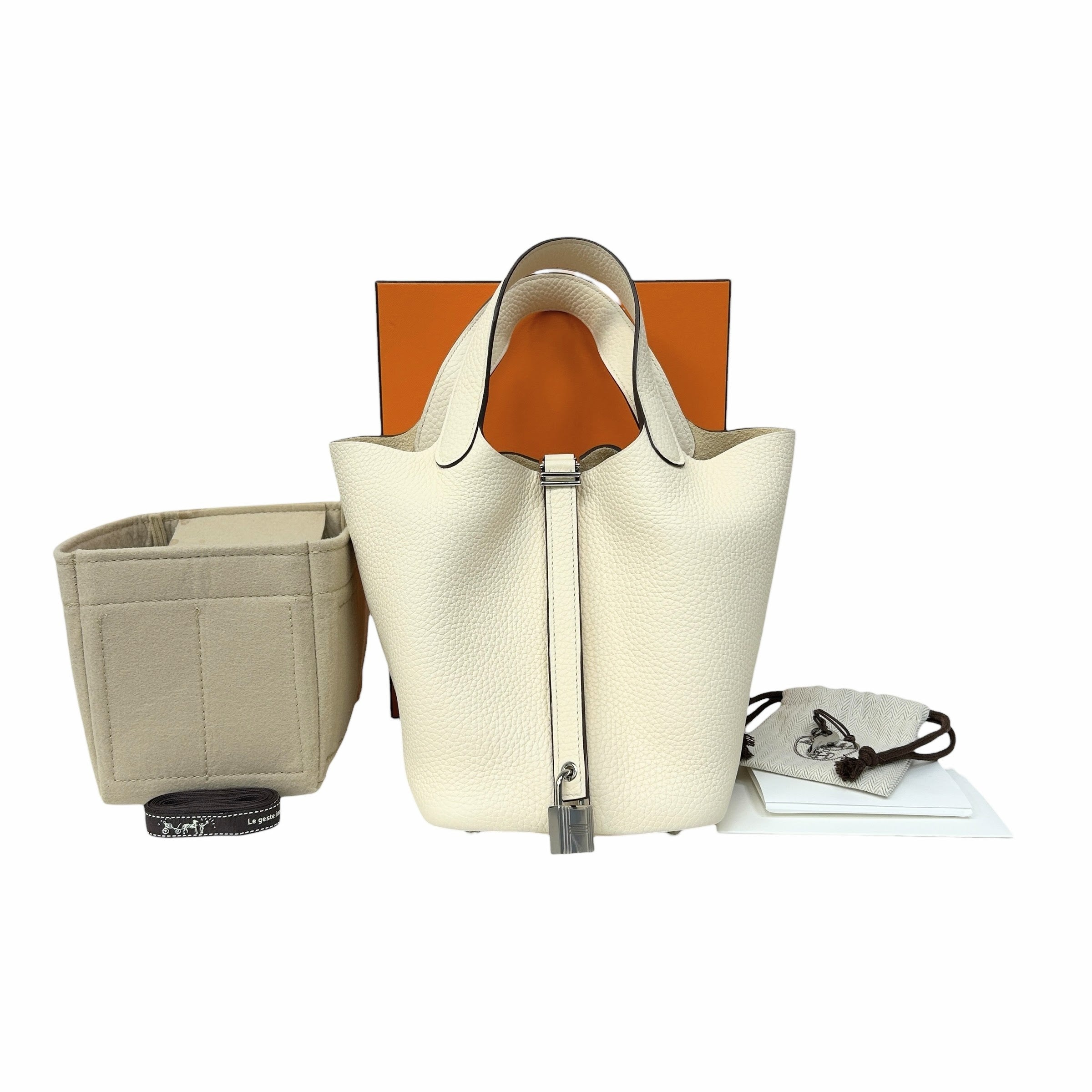 Ivory Clemence Picotin 18 w/PHW - Haute Classics