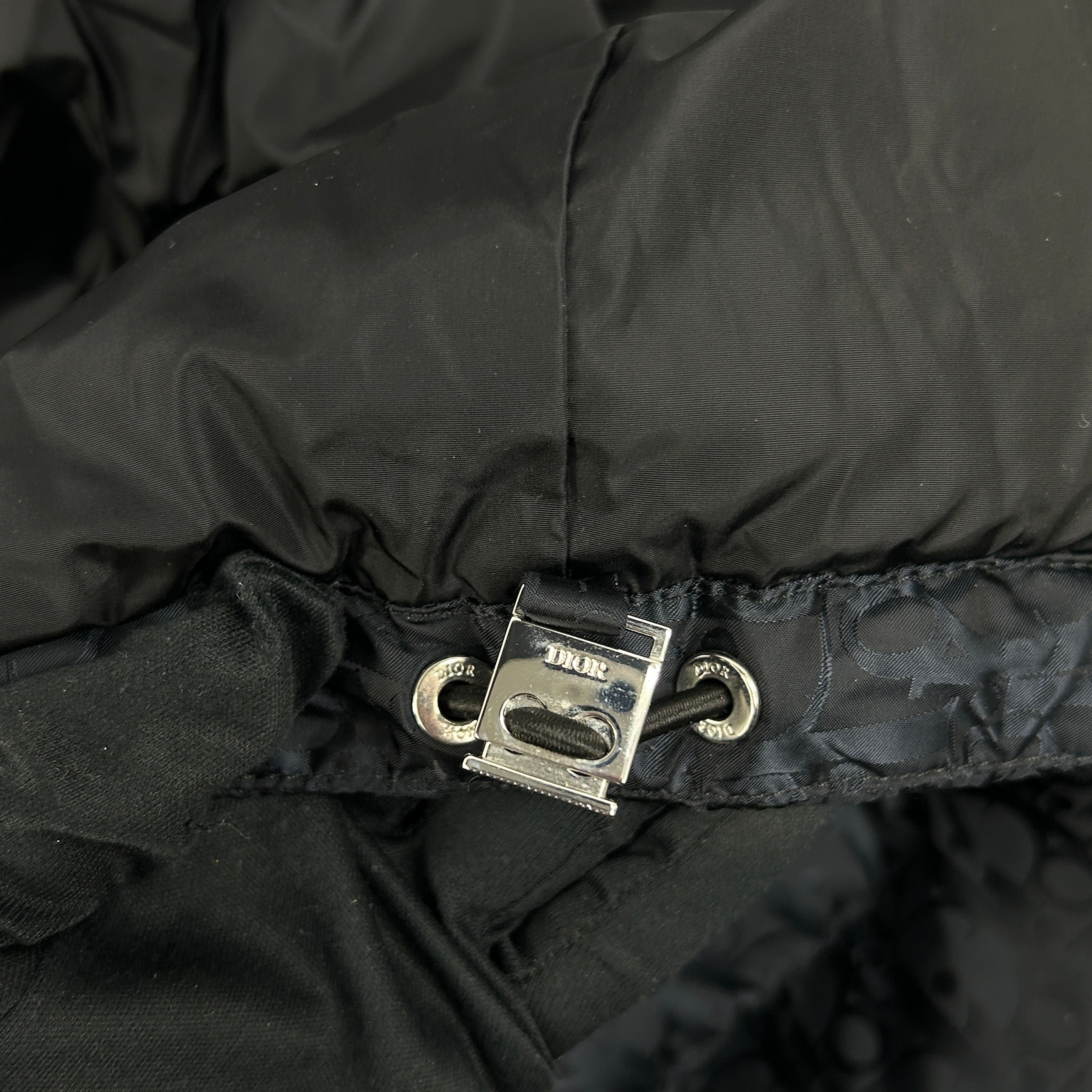 Black Oblique Down Polymide Jacket