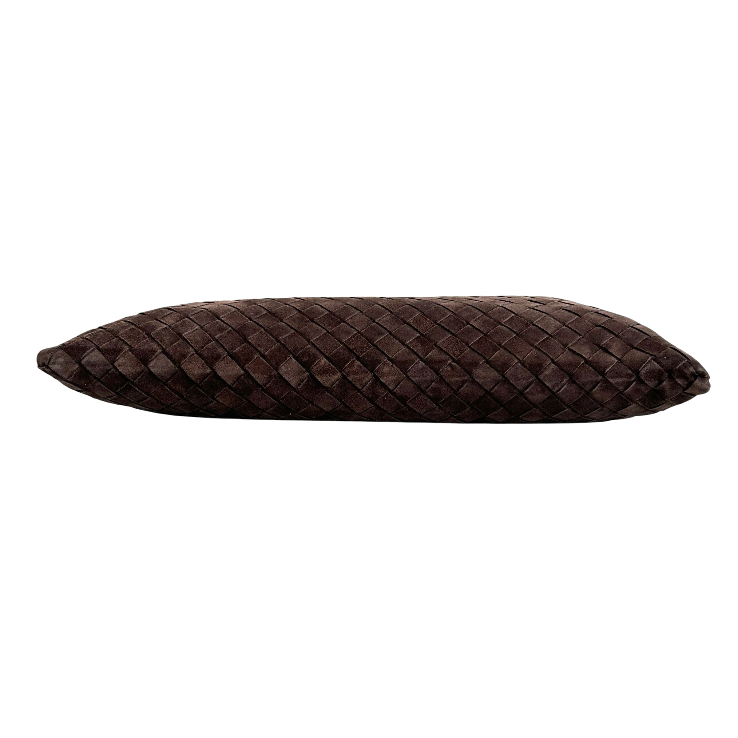 Hop Intrecciato Brown Large Suede Shoulder Bag w/GHW - Haute Classics