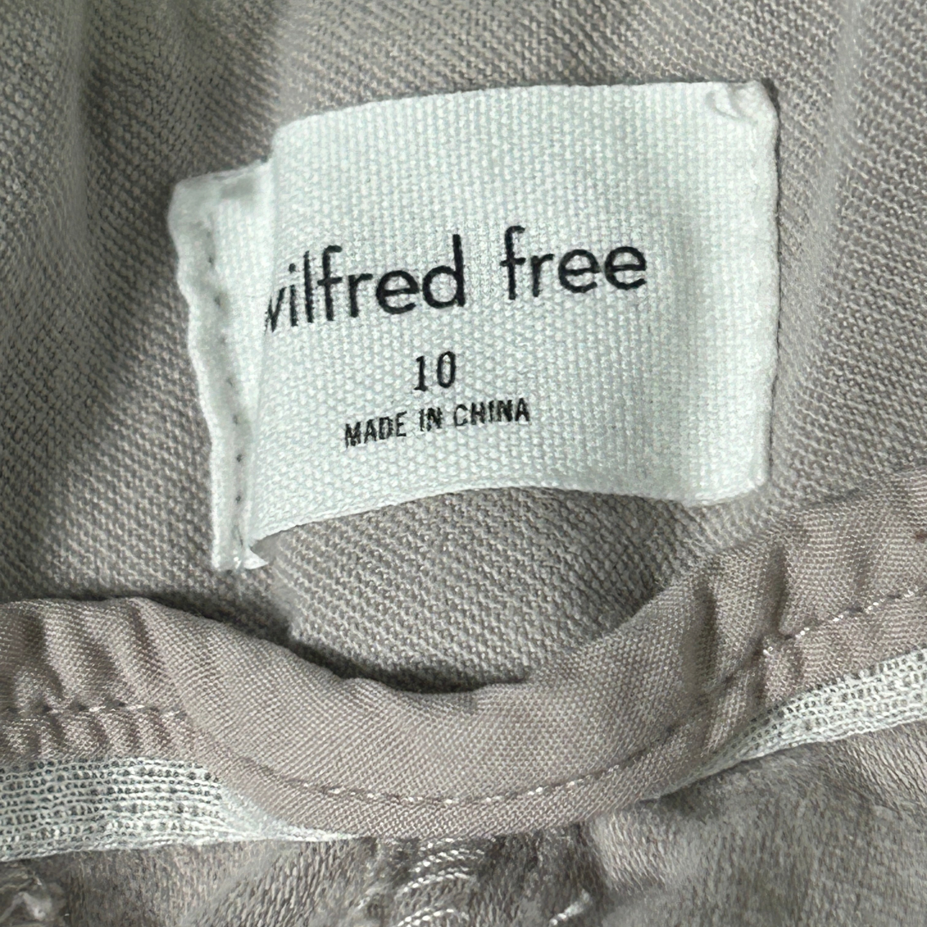 WILFRED FREE Light Grey Cotton Straight Leg Pants