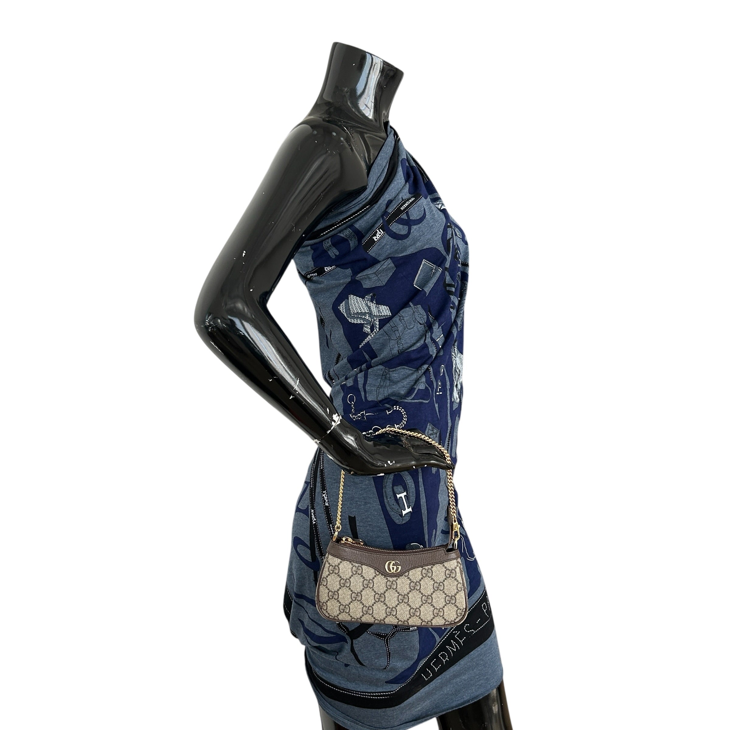 GG Canvas Ophidia Mini Bag w/GHW