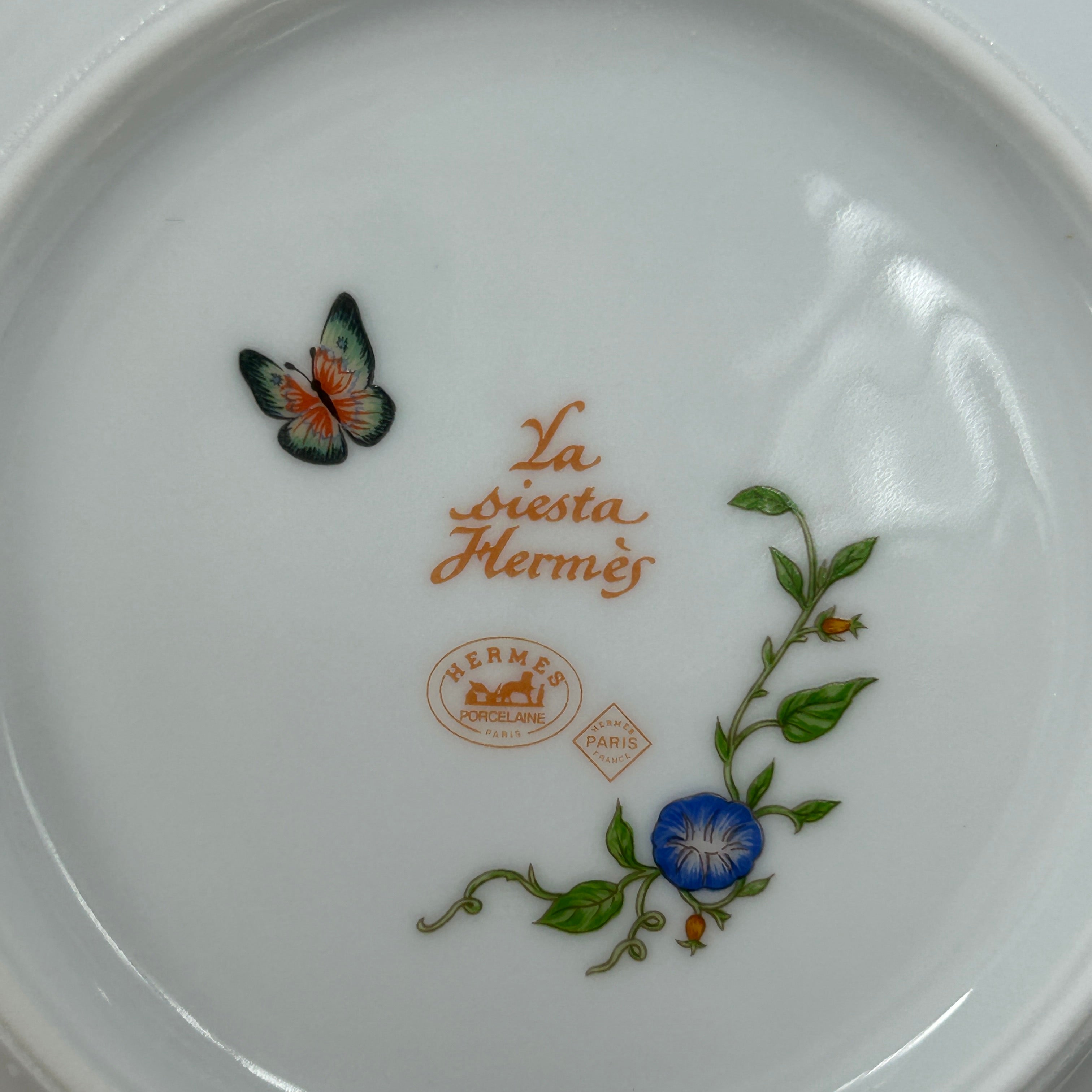 Orange/Green/Blue “La Siesta Hermes” Collection Porcelain Bread and Butter Plate