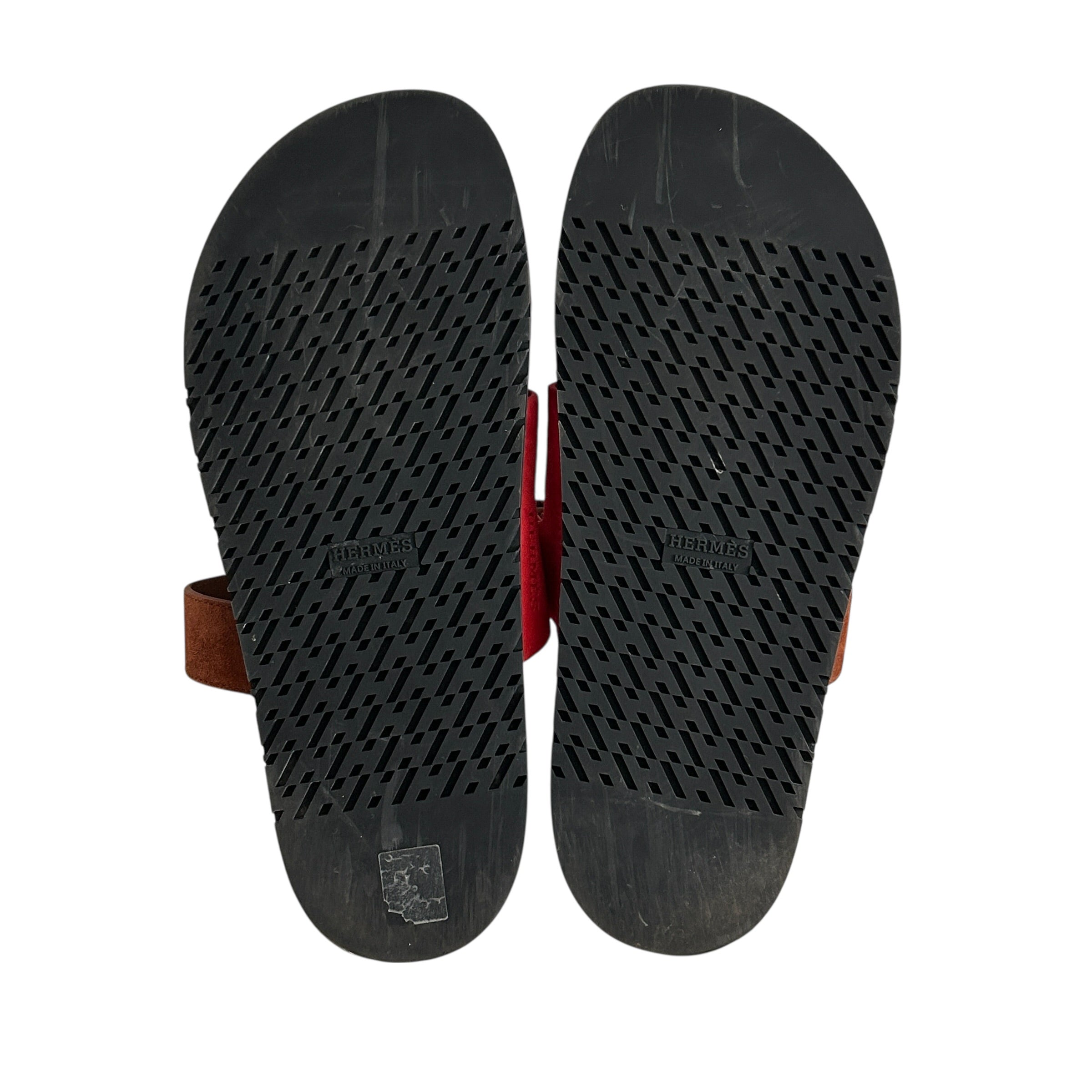 Red/Brown Chypre Suede Sandals