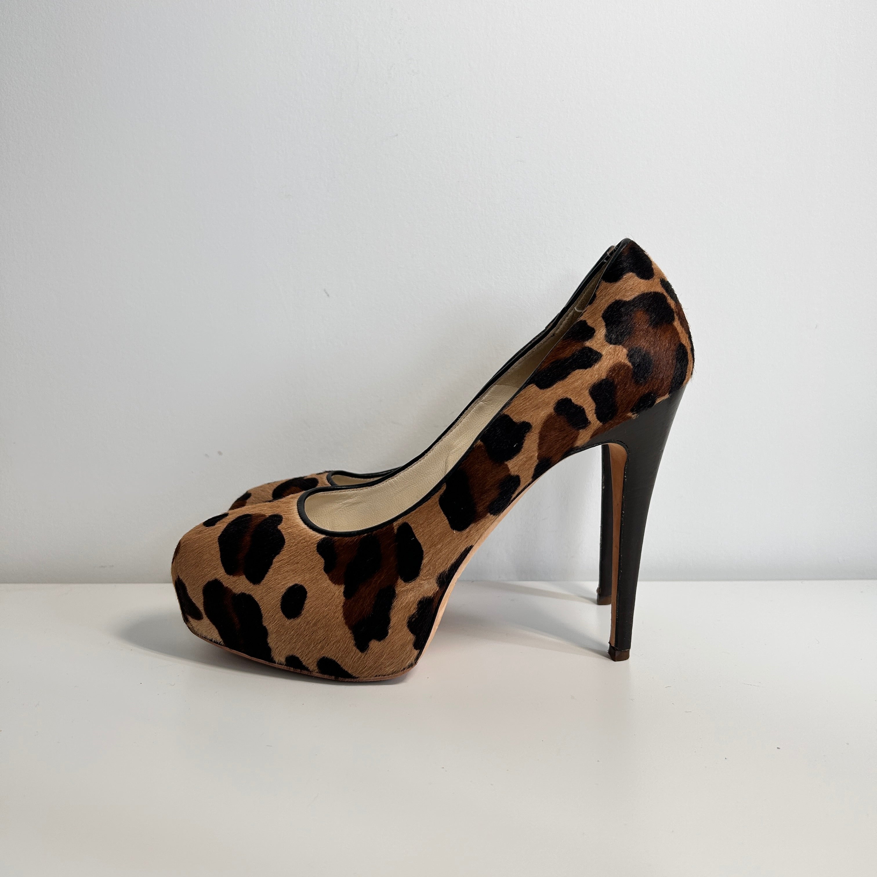 Ponyhair Animal Print Pumps