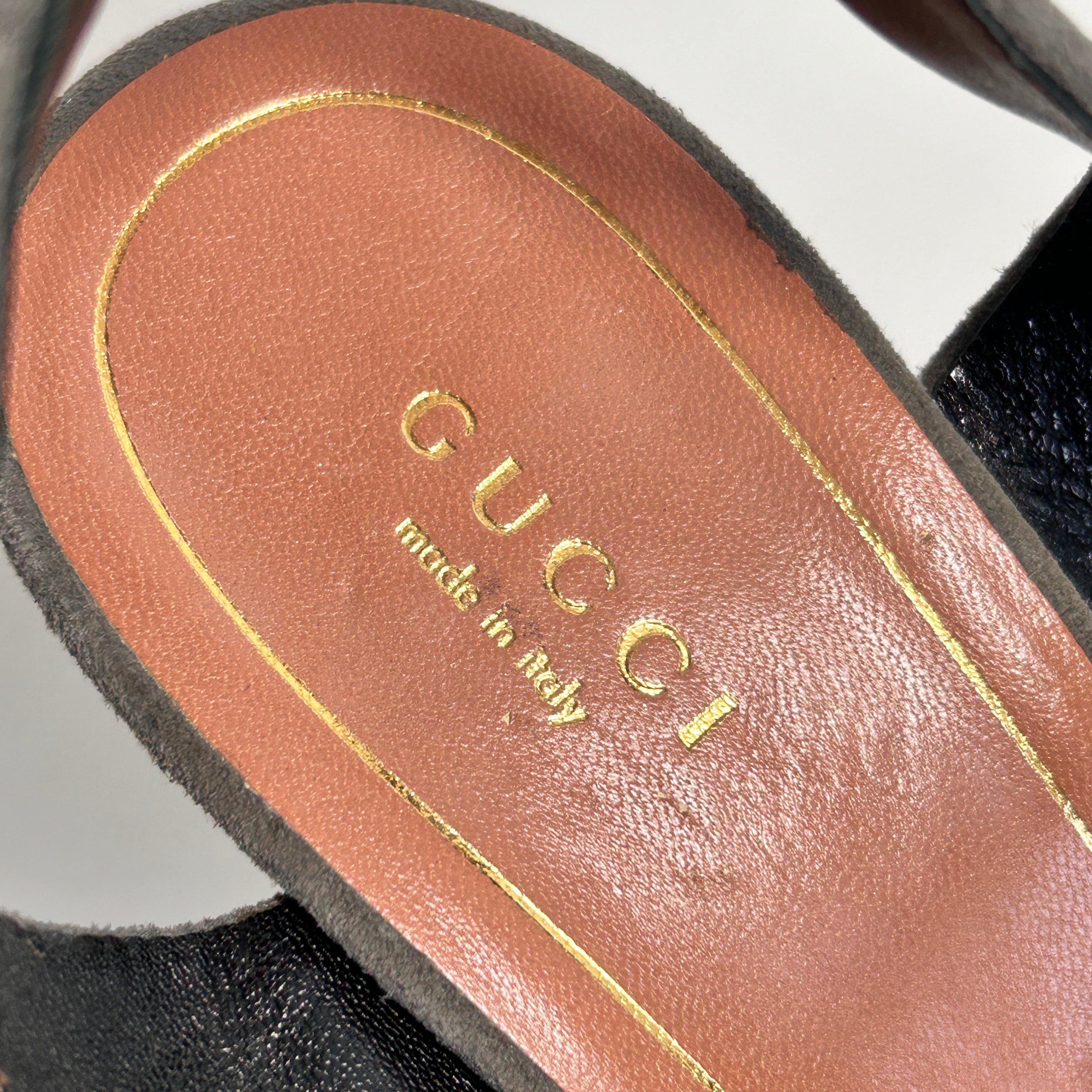 Suede Studded Accents T-Strap Sandals