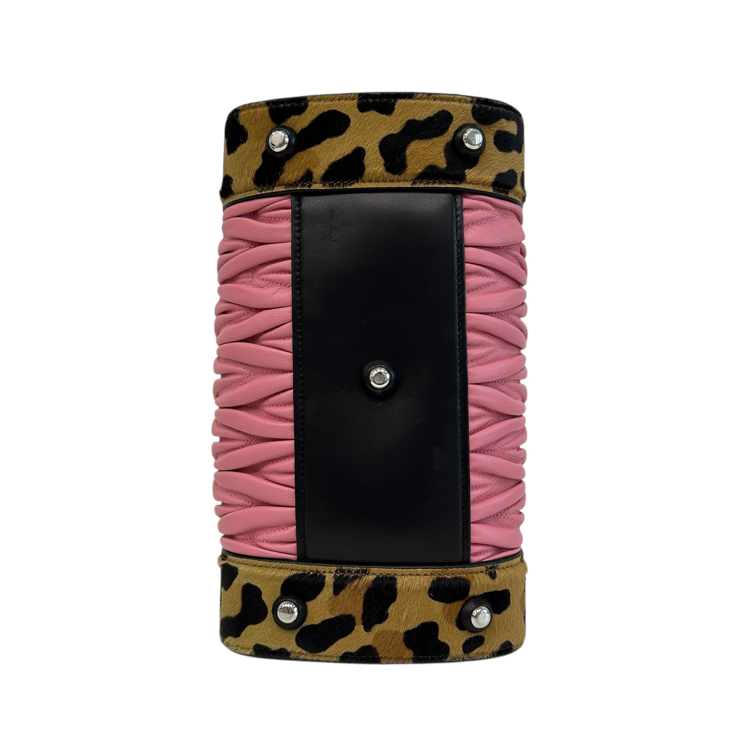 Leopard Ponyhair Rosa Matelasse Leather Tote - Haute Classics