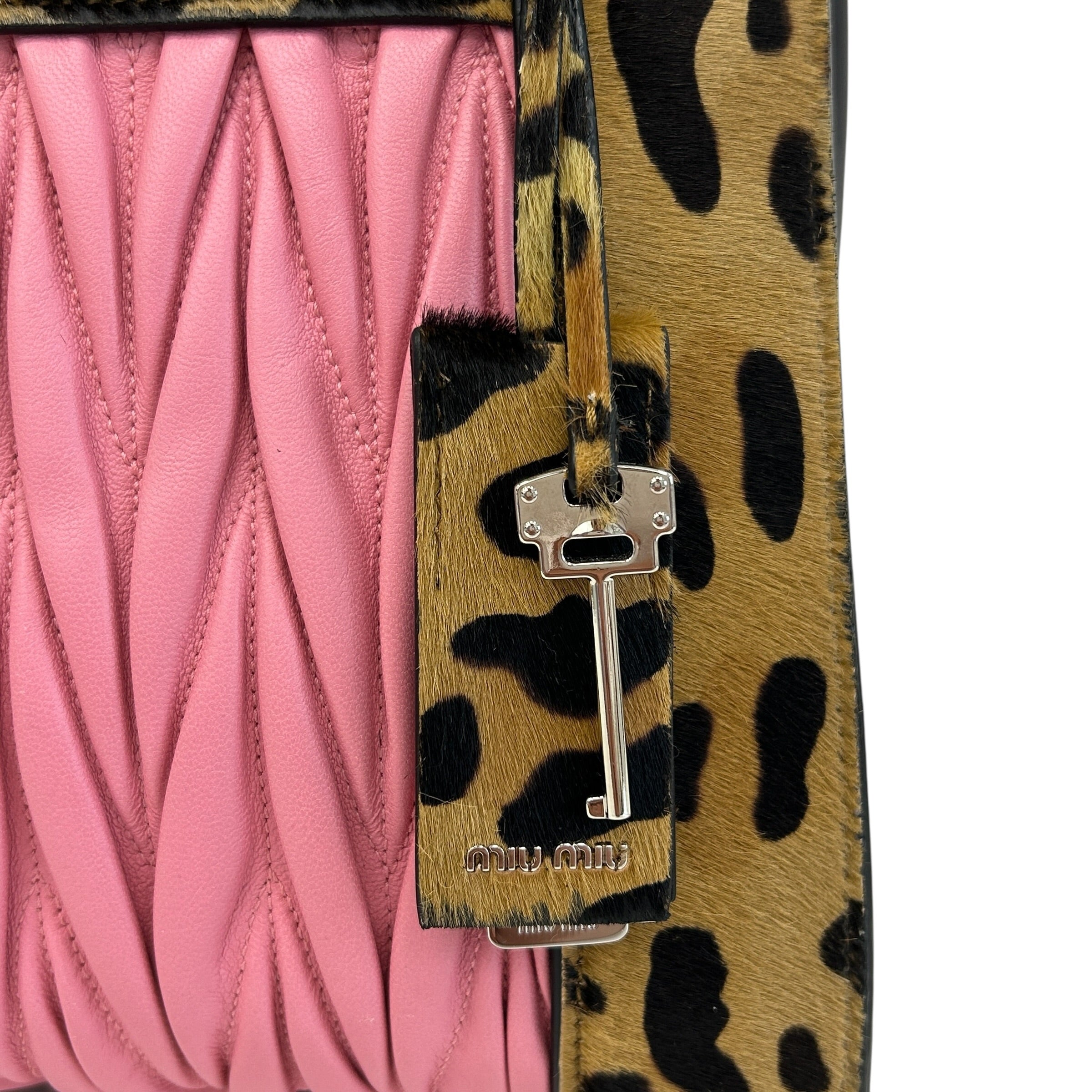 Leopard Ponyhair Rosa Matelasse Leather Tote - Haute Classics