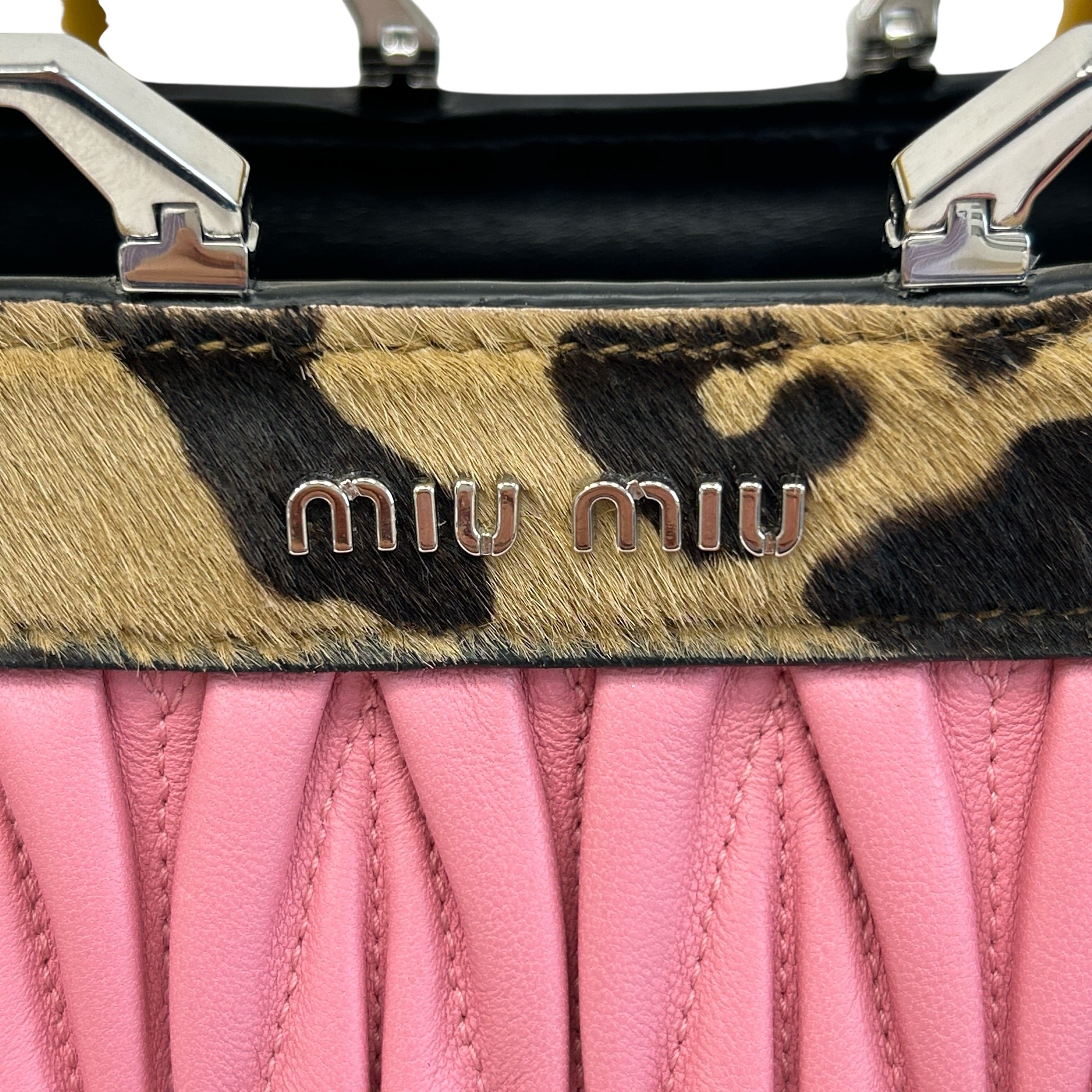 Leopard Ponyhair Rosa Matelasse Leather Tote - Haute Classics