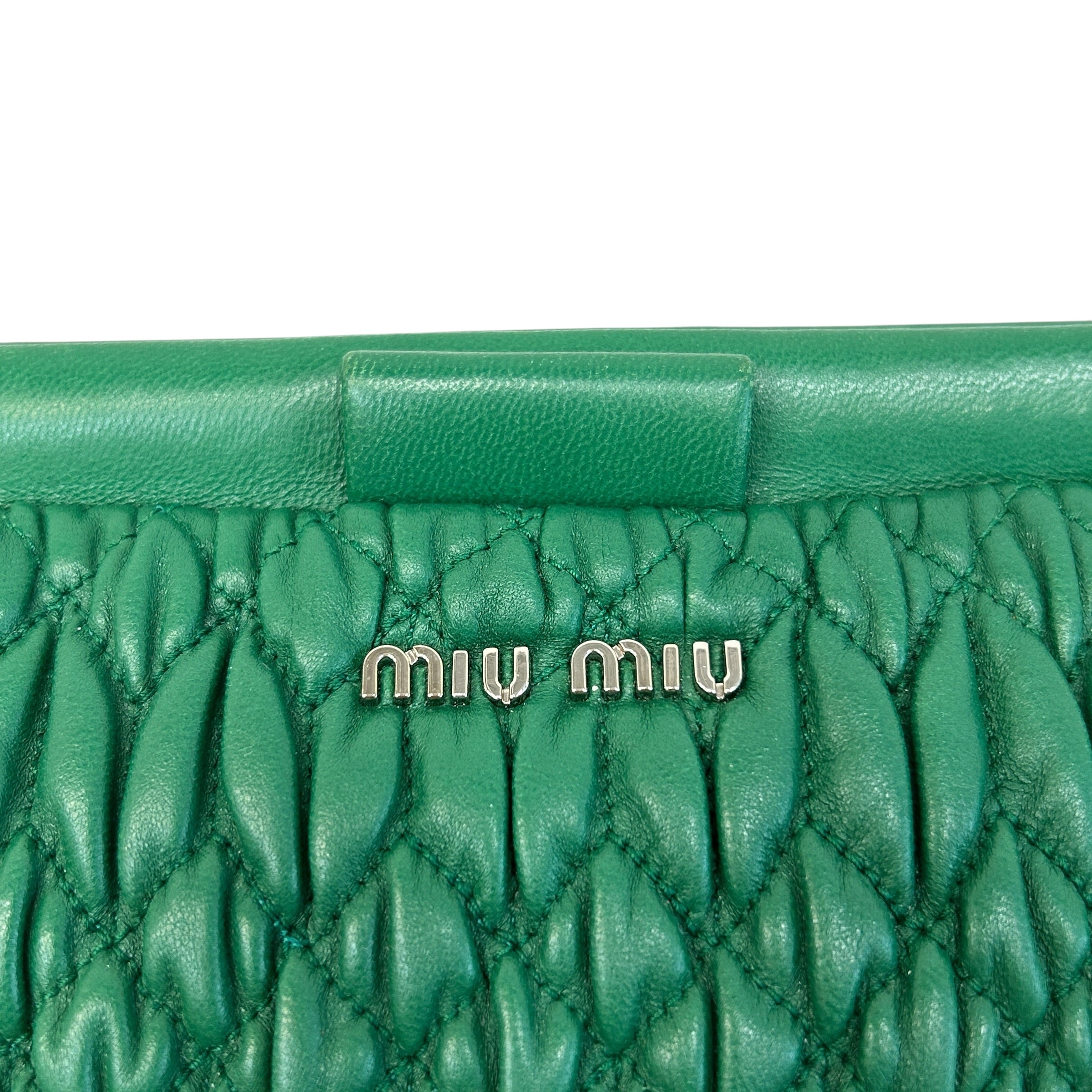 Green Nappa Frame Bag - Haute Classics