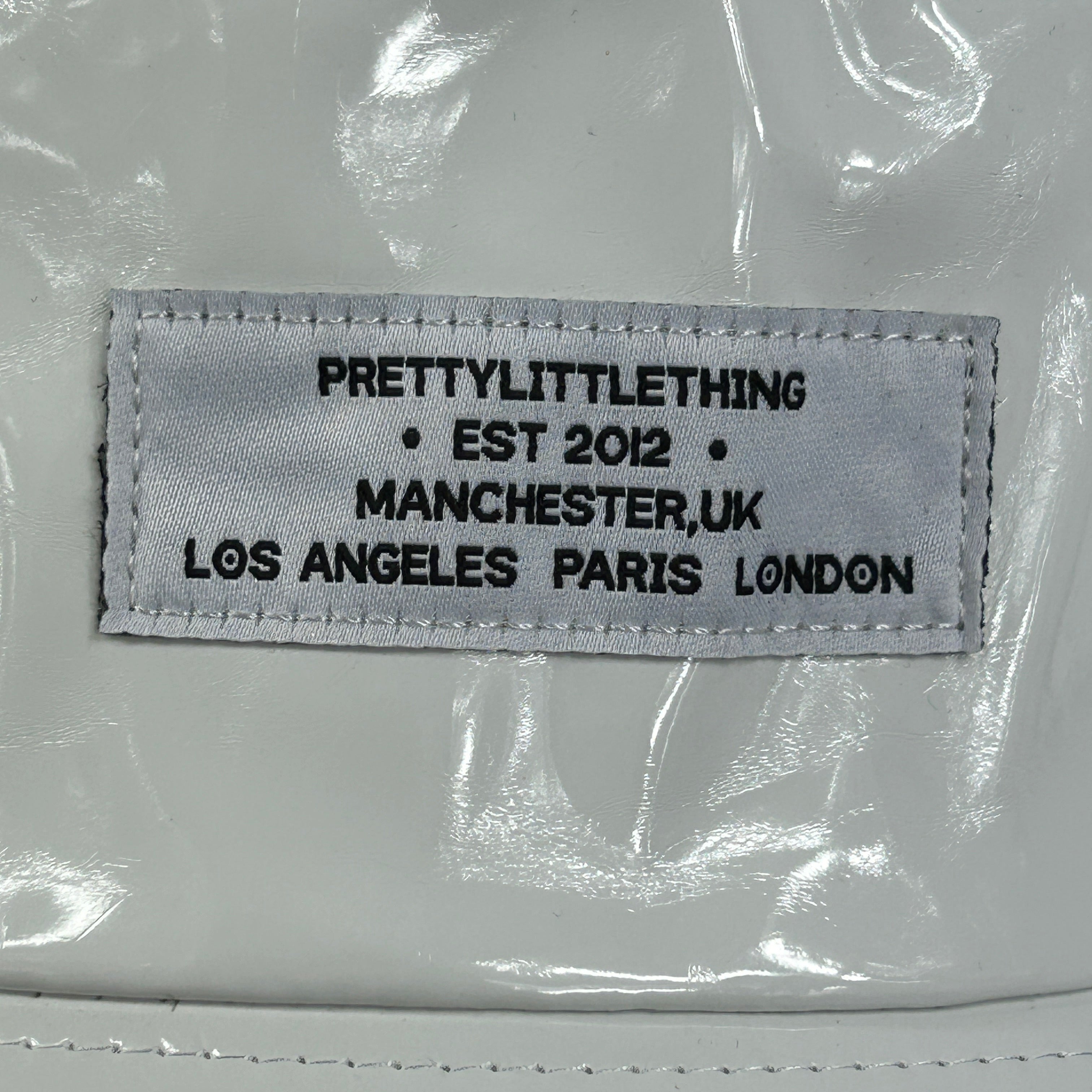 PRETTYLITTLETHING White Vinyl Bucket Hat