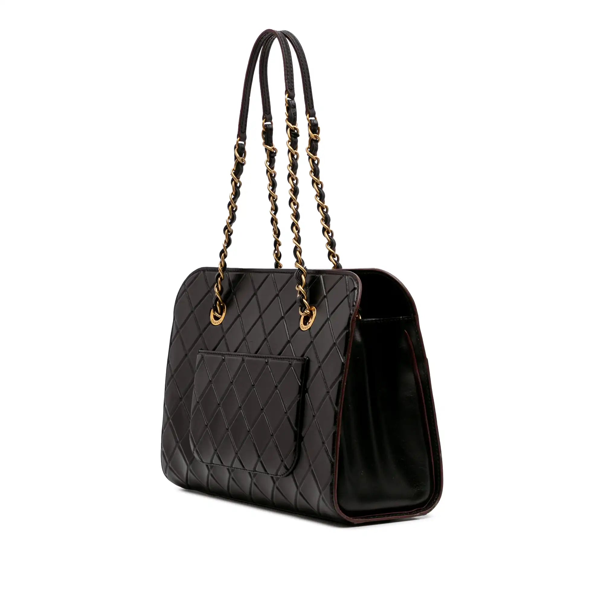 CC Quilted Calfskin Front Pocket Shopping Tote GHW