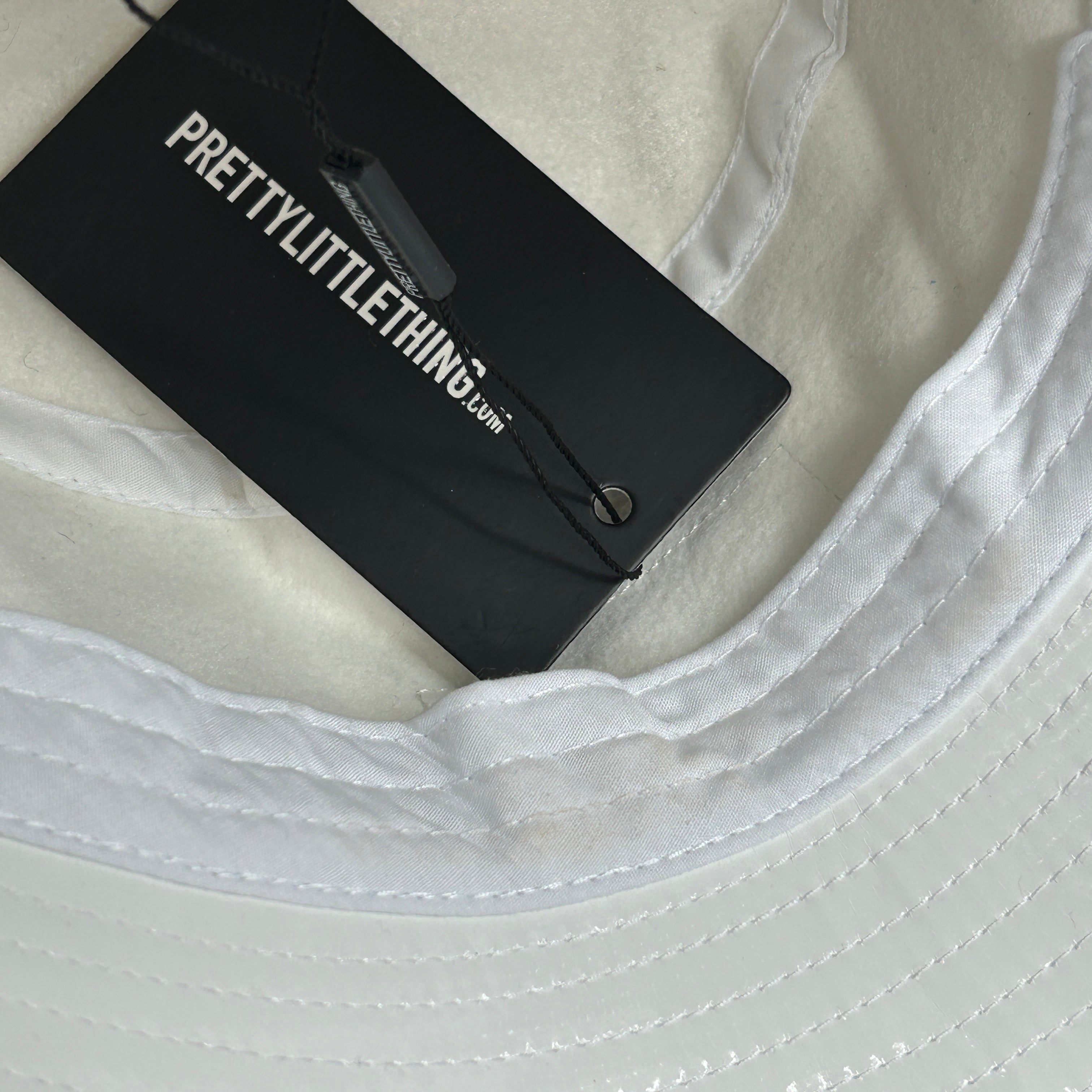 PRETTYLITTLETHING White Vinyl Bucket Hat