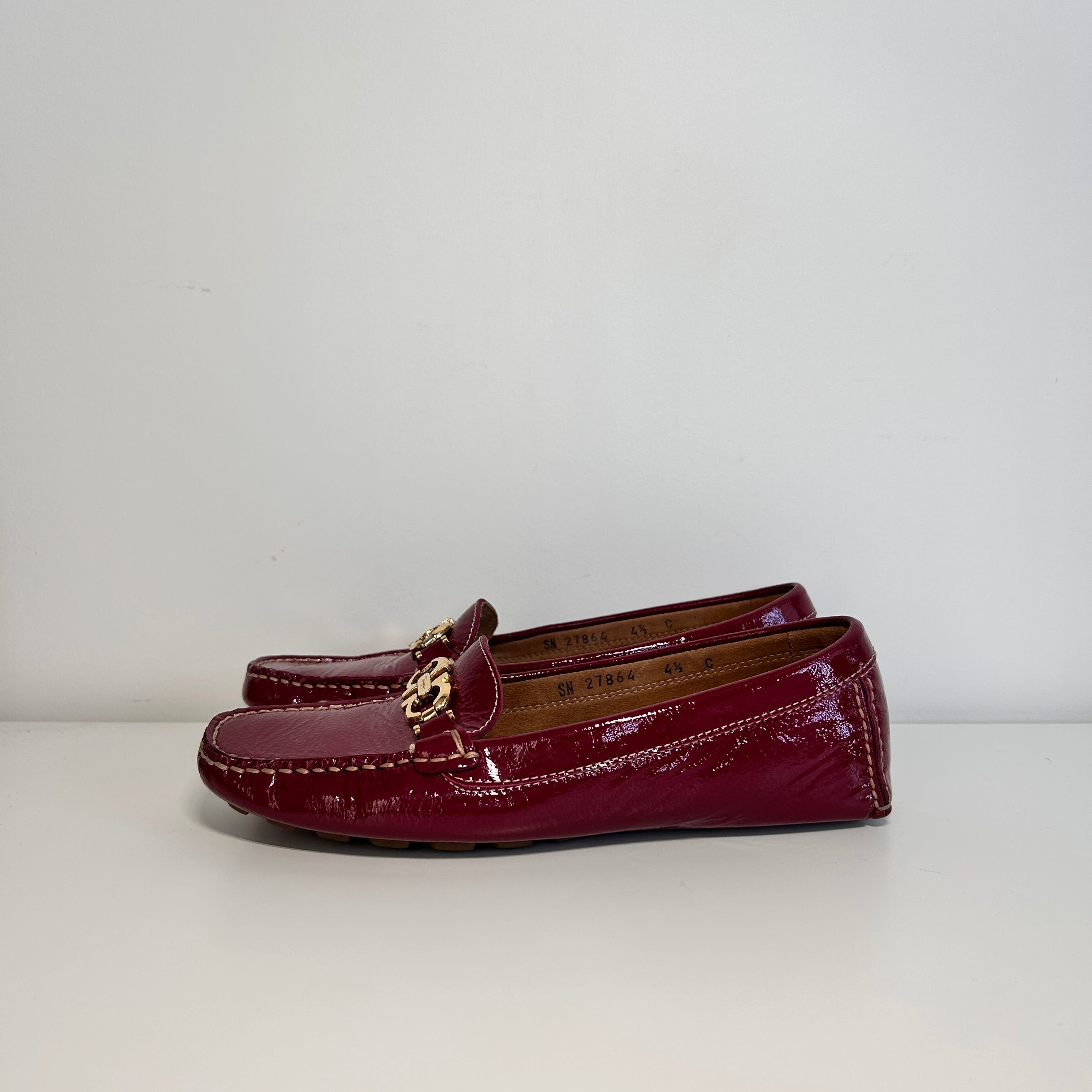 Burgundy Patent Leather Loafers