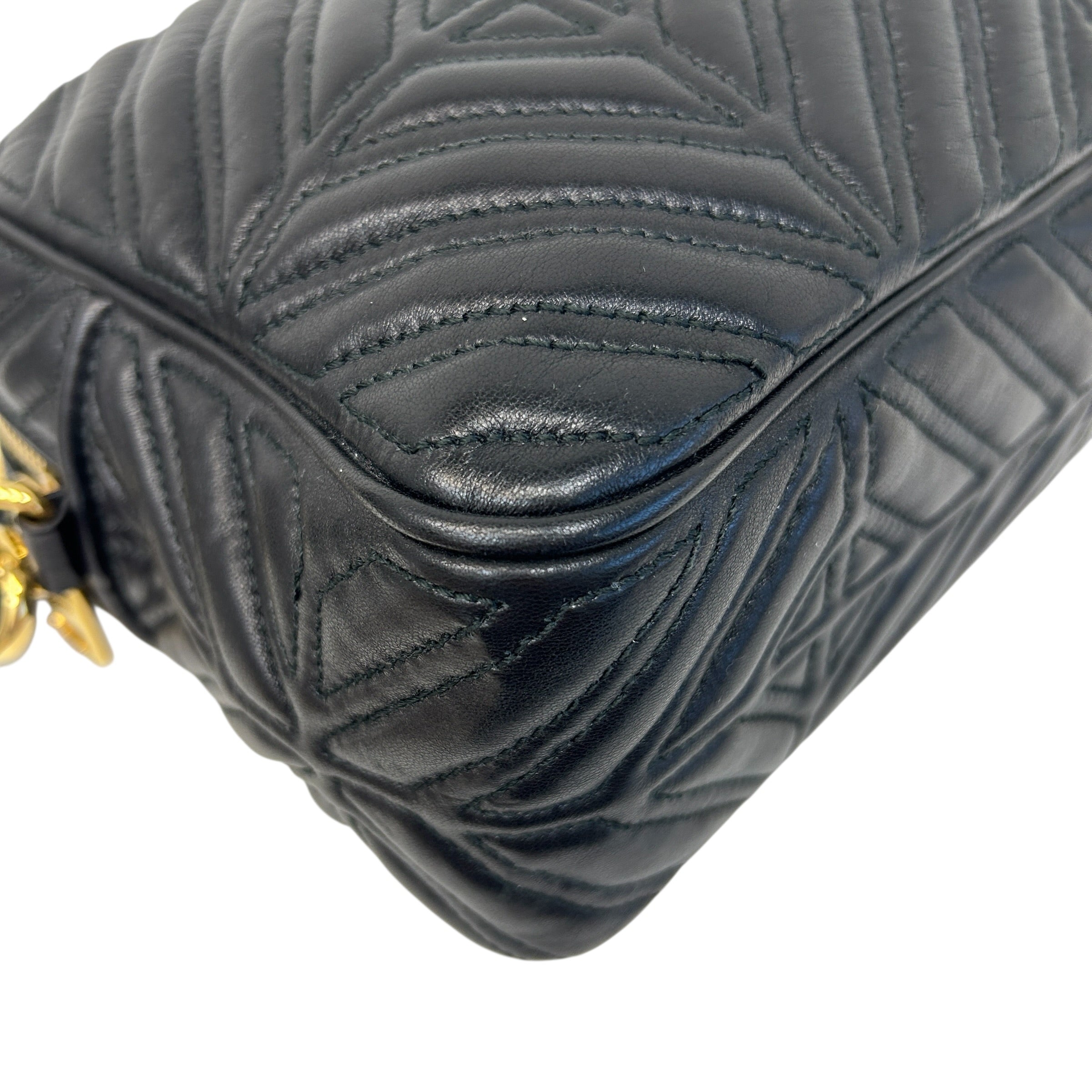 Black Quilted Camera Bag