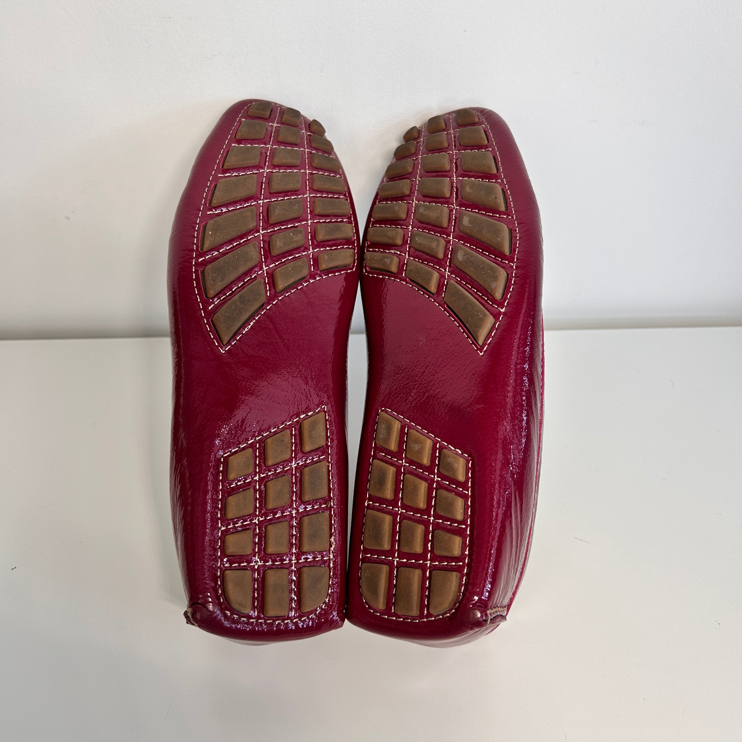 Burgundy Patent Leather Loafers