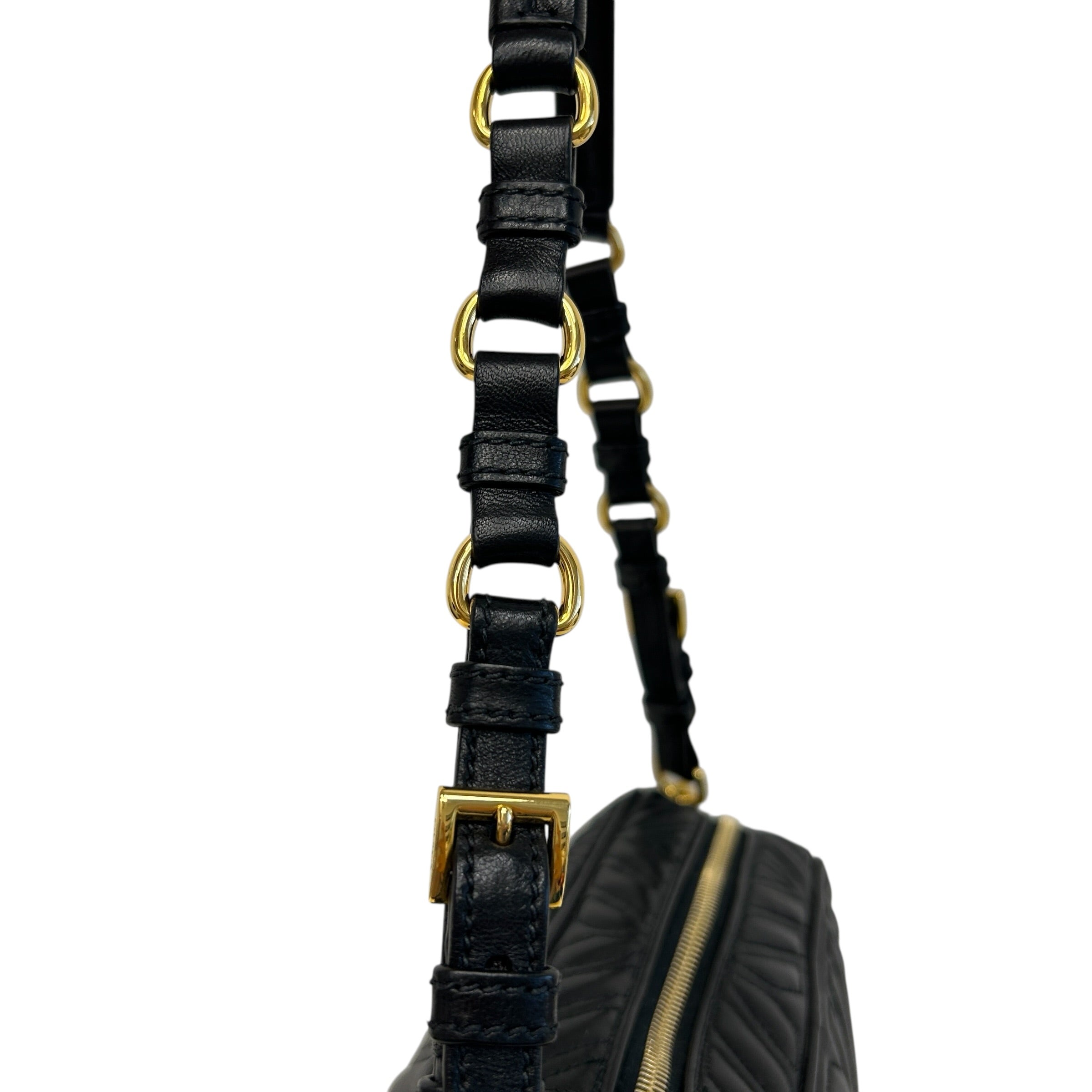 Black Quilted Camera Bag